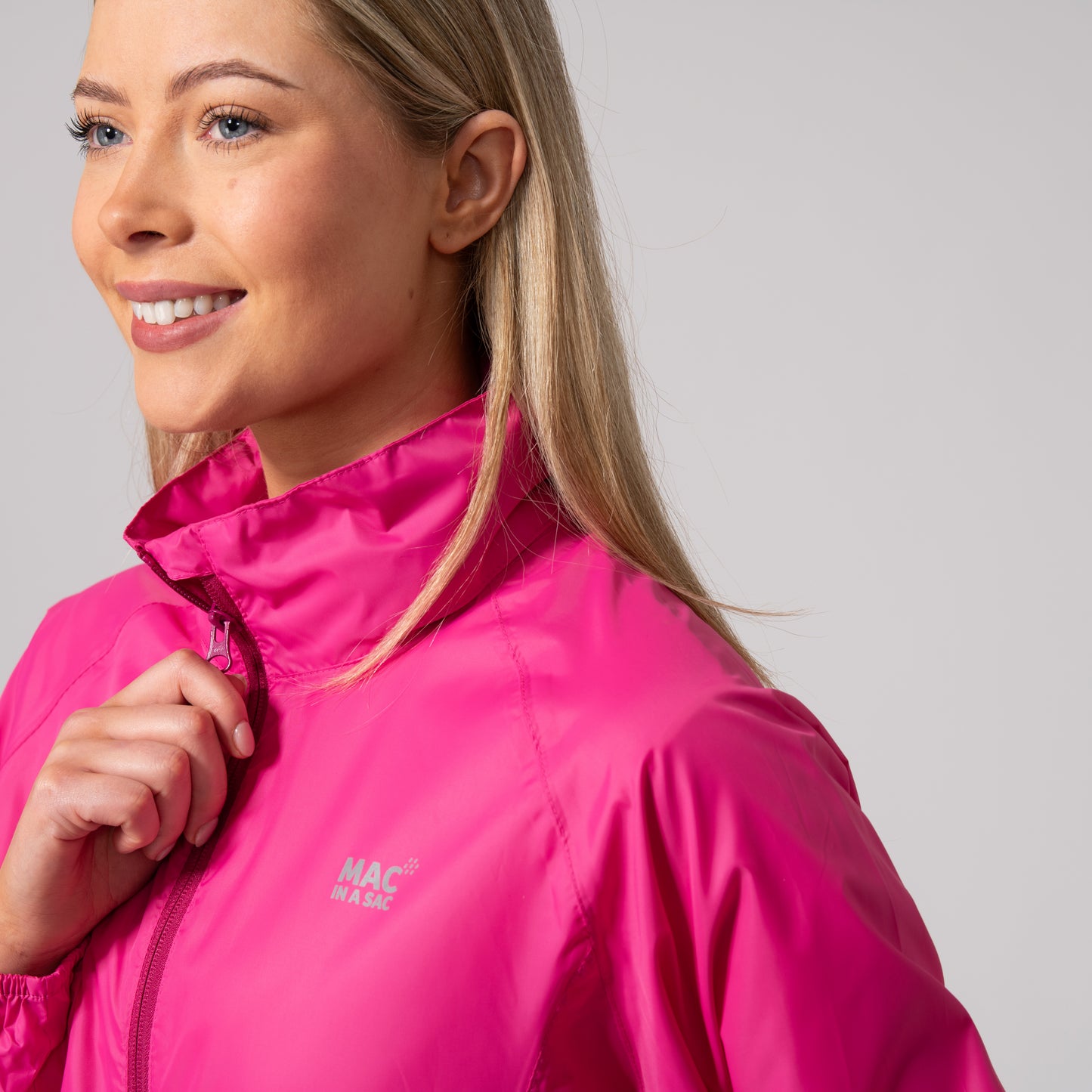 Origin Packable Waterproof Jacket - Pink Tonal Zip