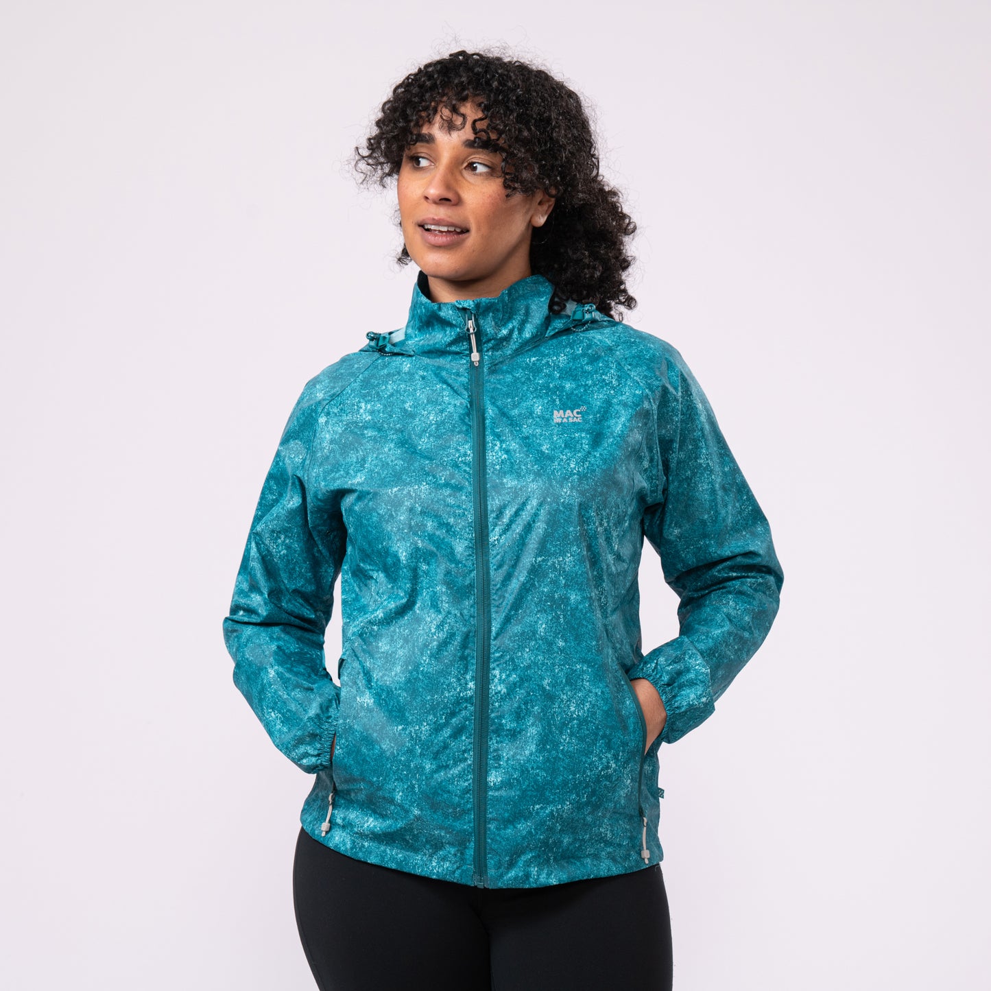 Origin Packable Waterproof Jacket - Teal Etch