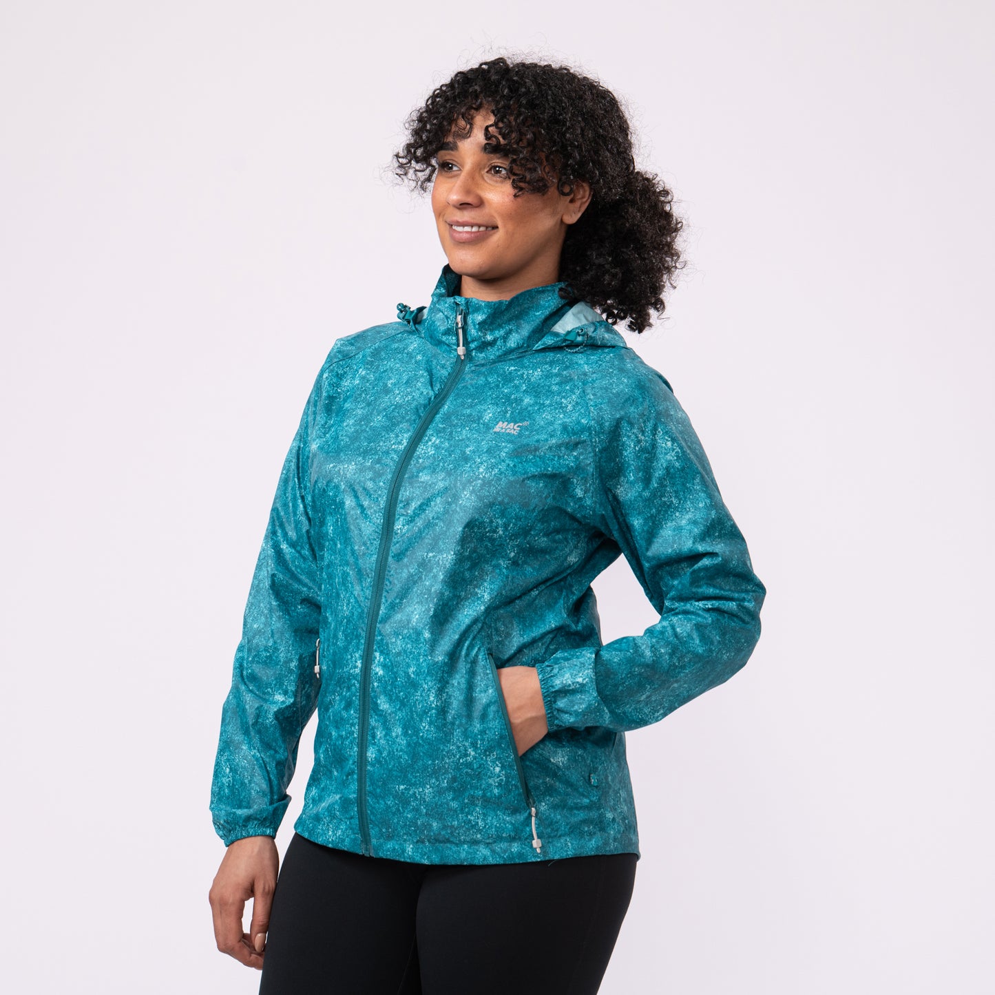 Origin Packable Waterproof Jacket - Teal Etch