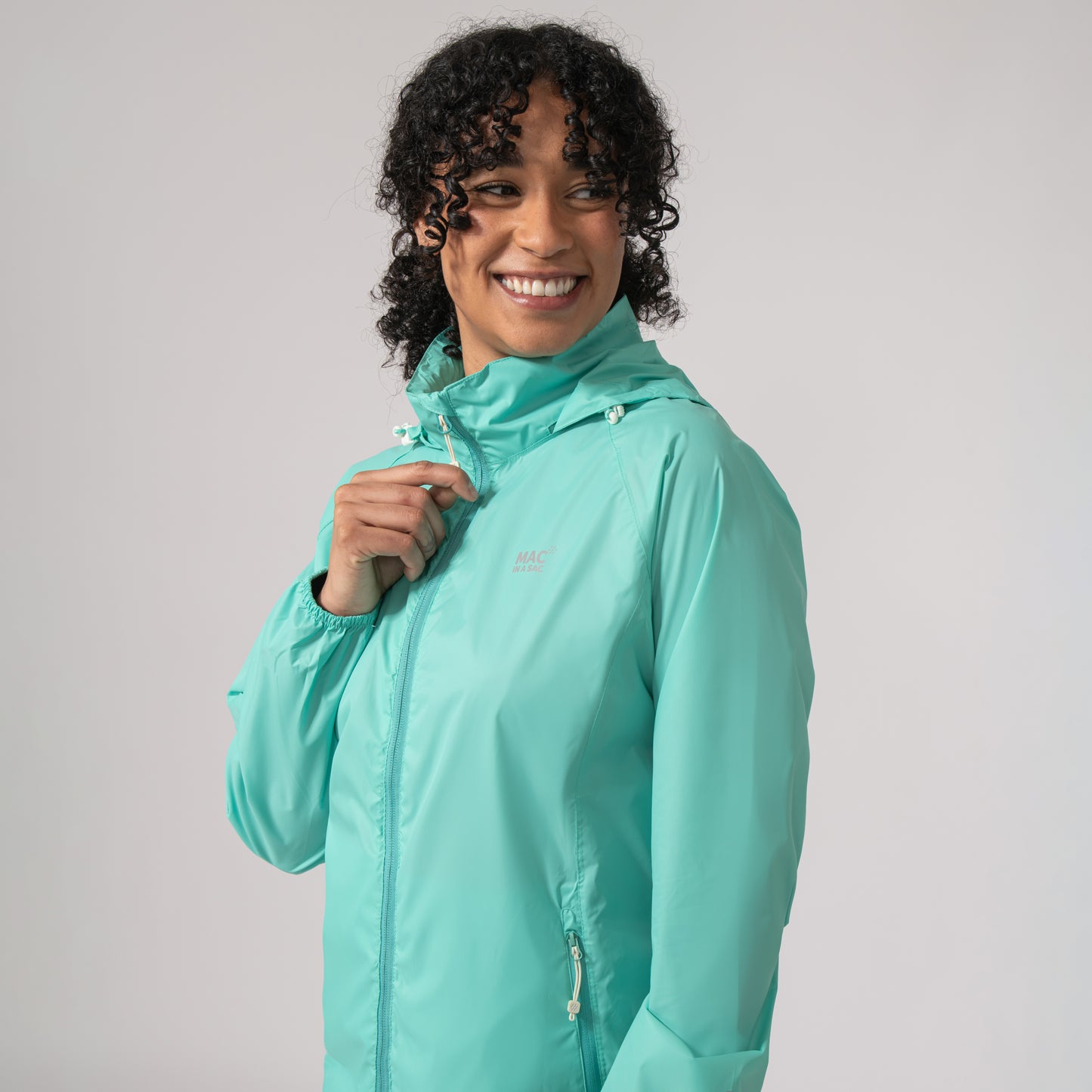 Origin Packable Waterproof Jacket - Tiffany