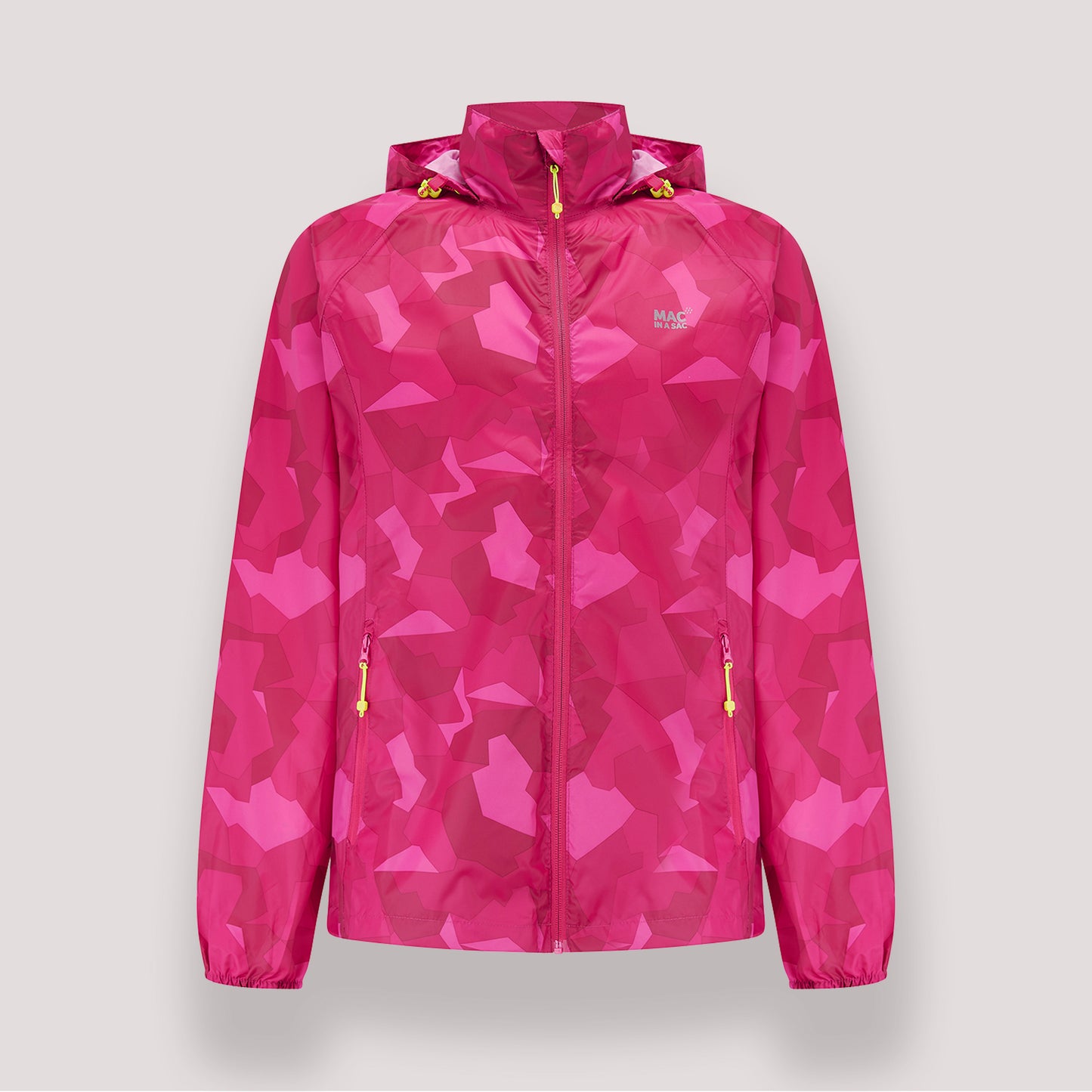 Origin Packable Waterproof Jacket - Pink Camo Tonal Zip