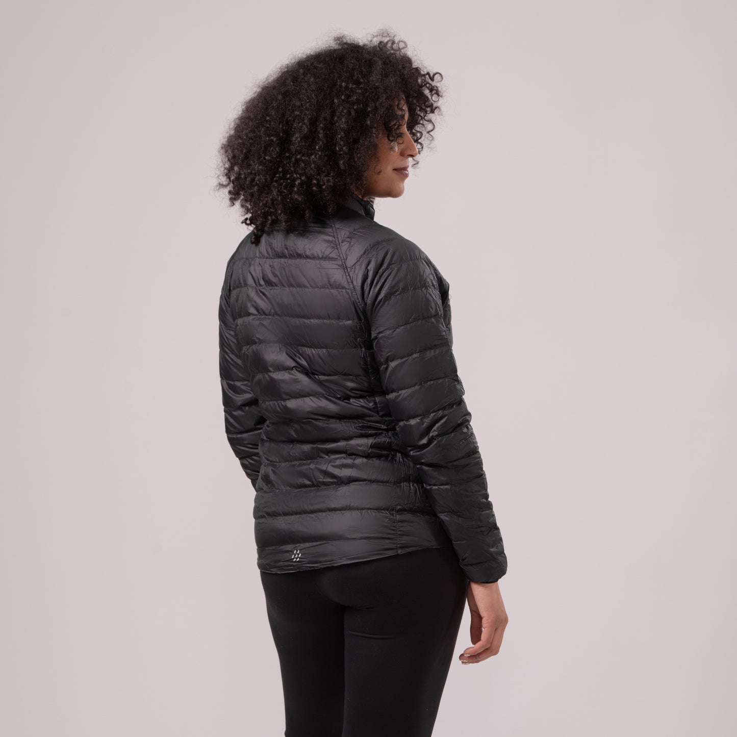 Polar - Packable Women's Down Jacket - Black Grey