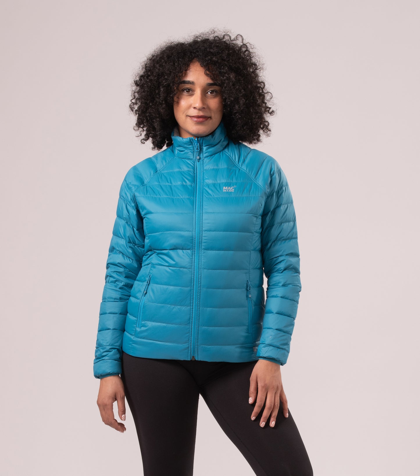 Polar - Packable Women's Down Jacket - Petrol Soft Grey