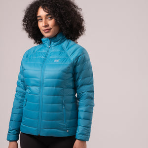 Polar - Packable Women's Down Jacket - Petrol Soft Grey