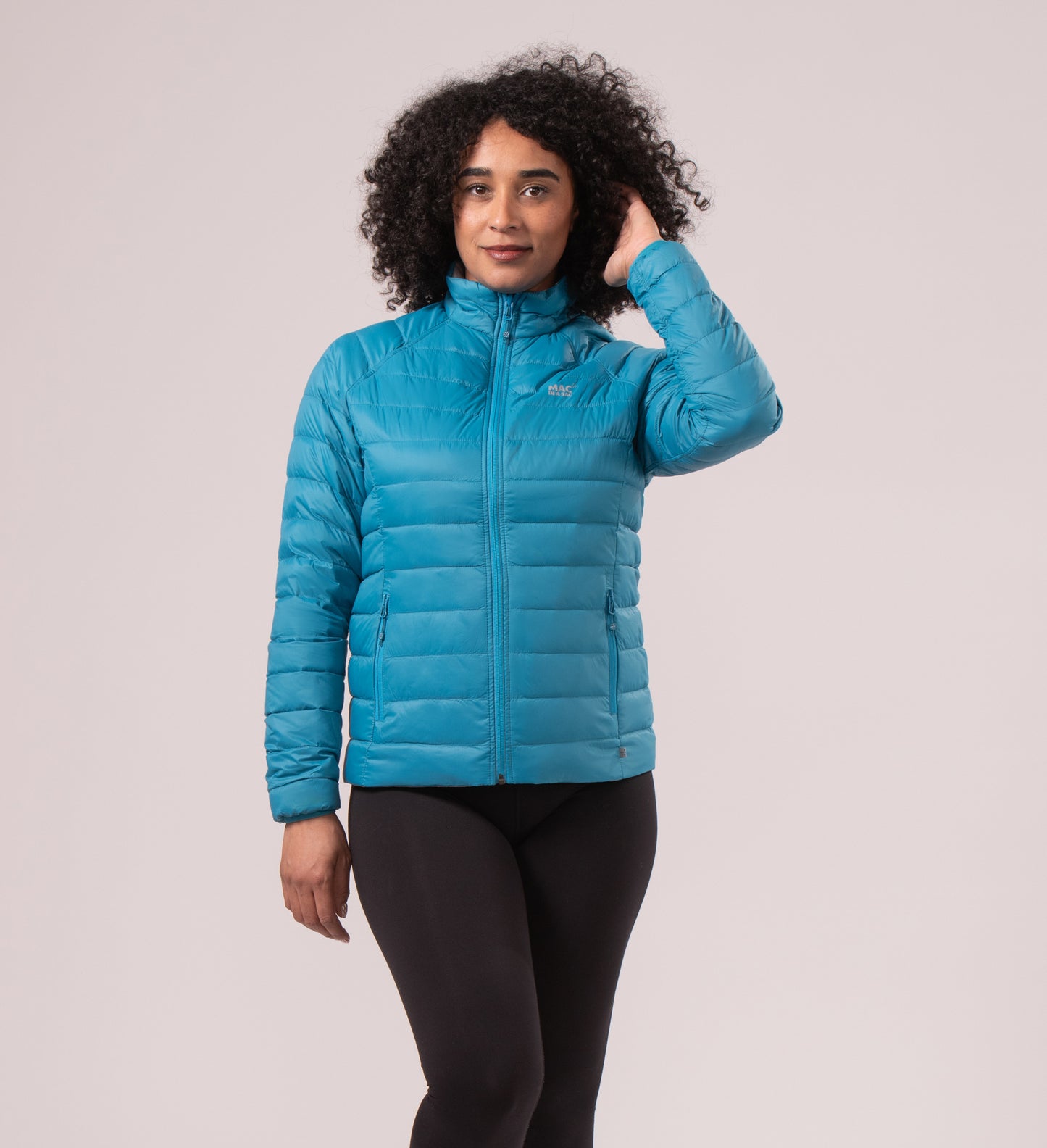 Polar - Packable Women's Down Jacket - Petrol Soft Grey