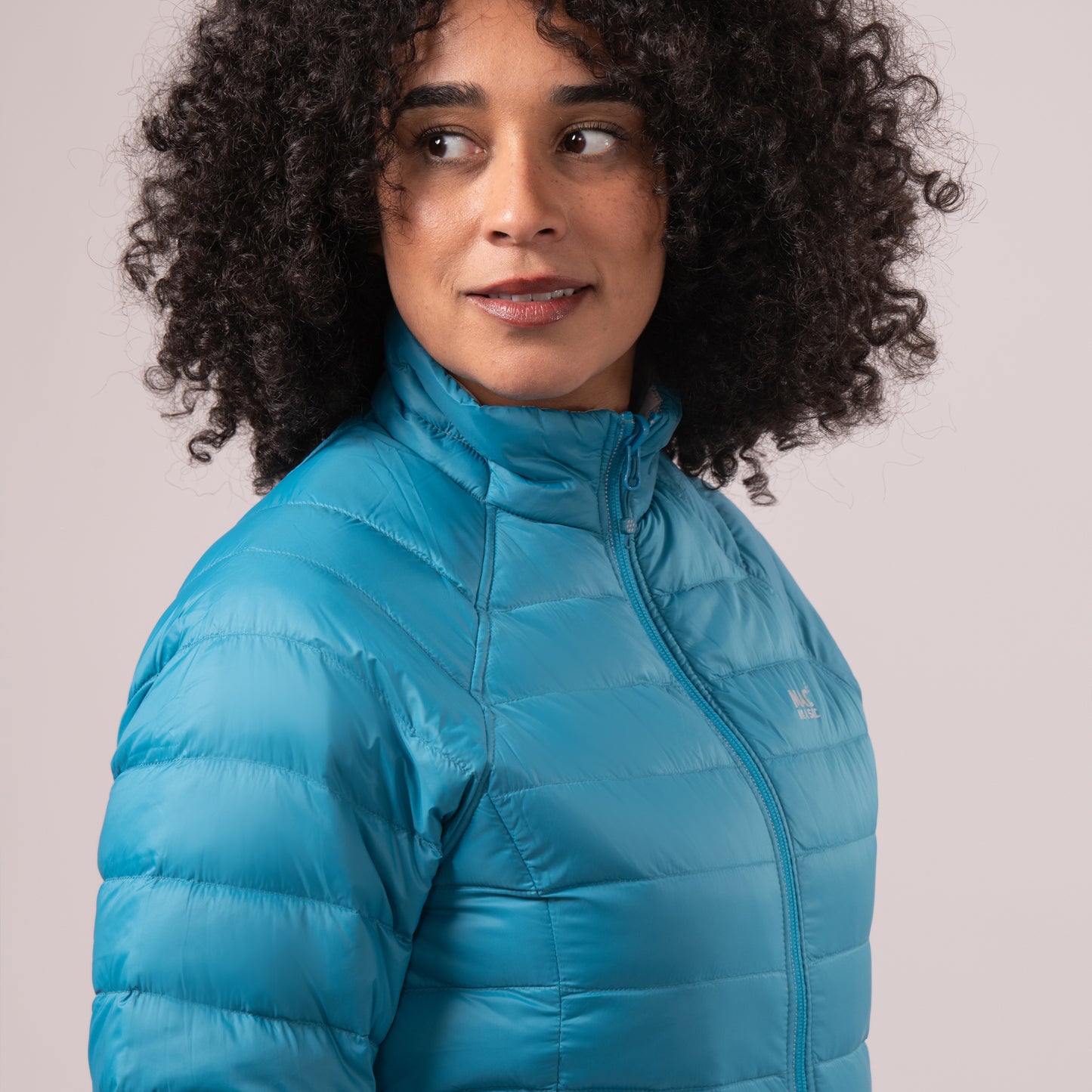 Polar - Packable Women's Down Jacket - Petrol Soft Grey