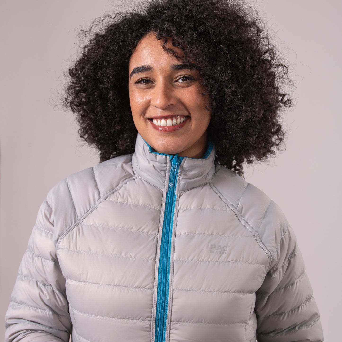 Polar - Packable Women's Down Jacket - Petrol Soft Grey