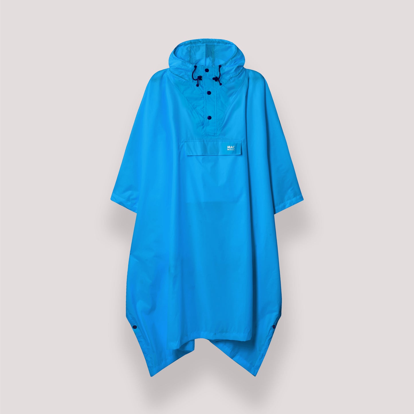 Poncho Packable Waterproof Cape - Neon Blue