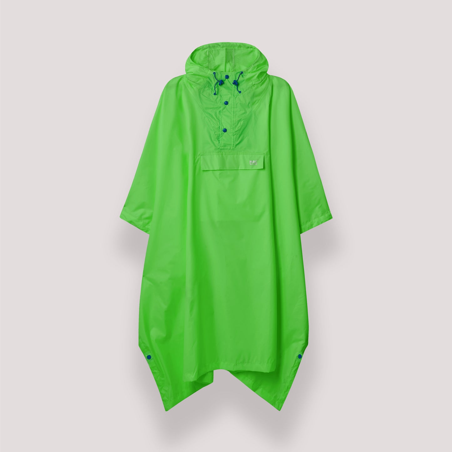 Poncho Packable Waterproof Cape - Neon Green