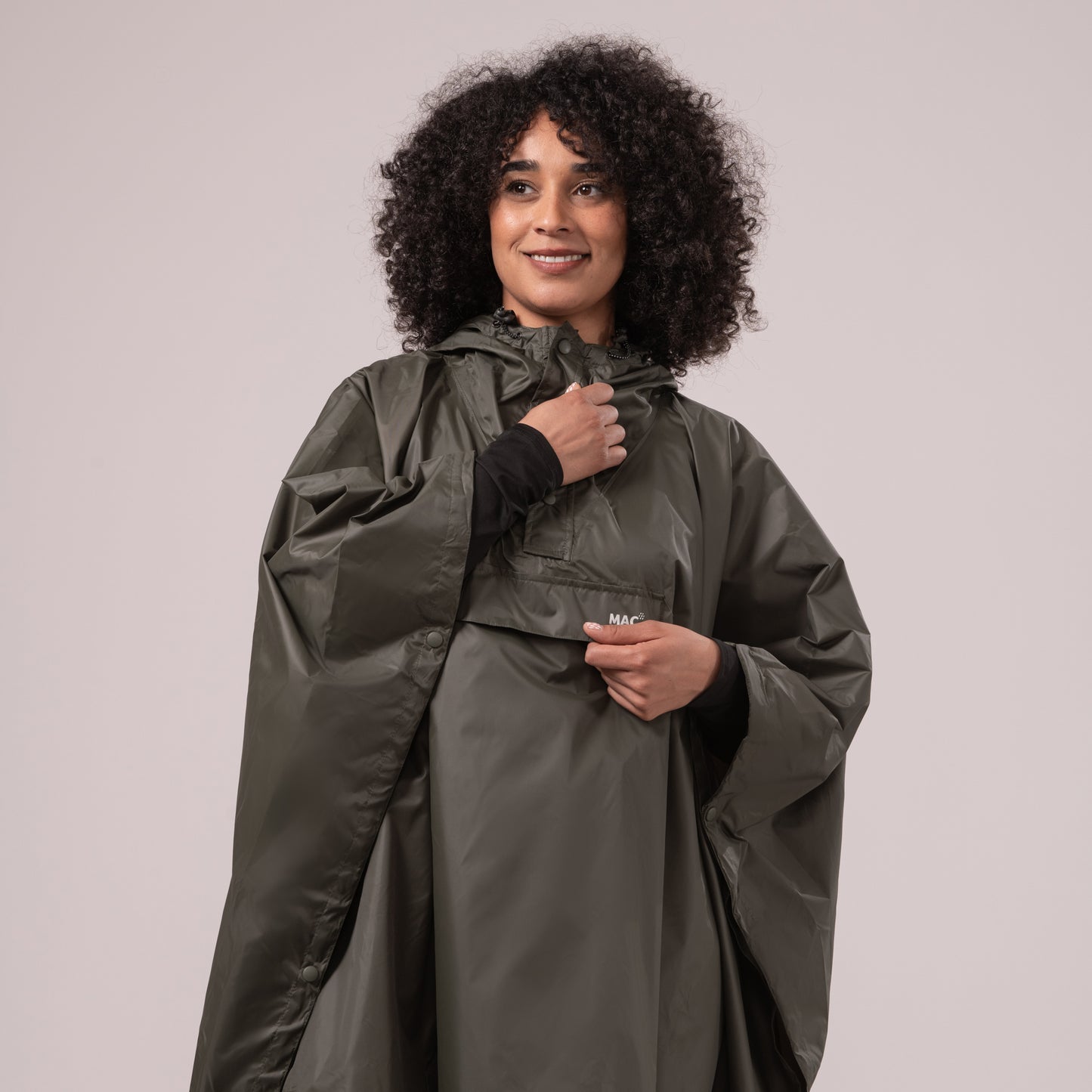 Poncho Packable Waterproof Cape - Khaki