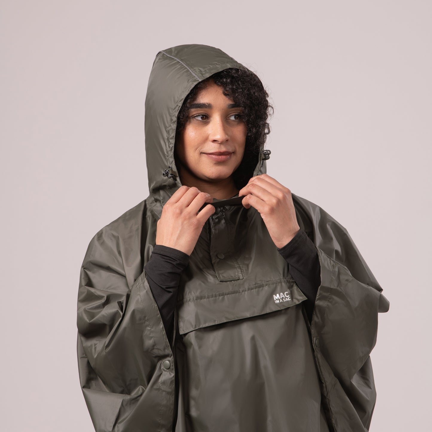 Poncho Packable Waterproof Cape - Khaki