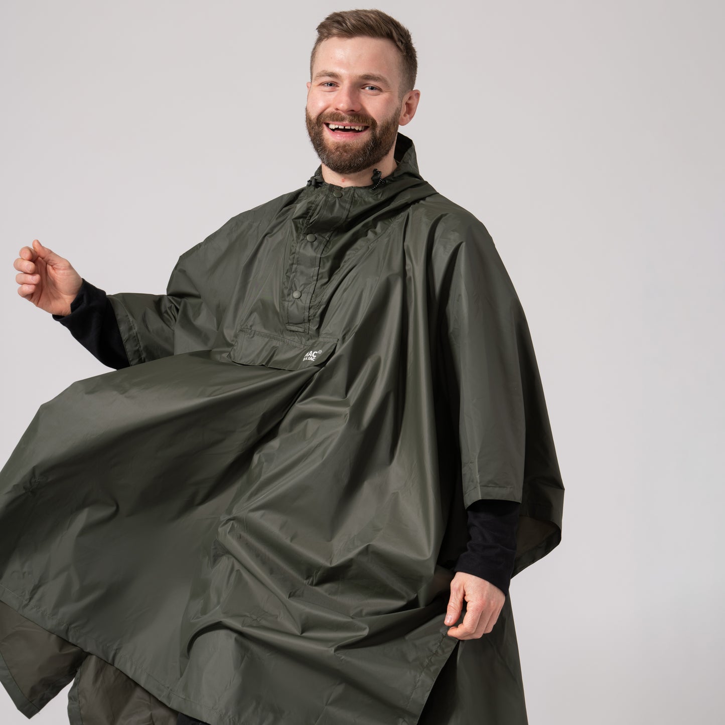 Poncho Packable Waterproof Cape - Khaki