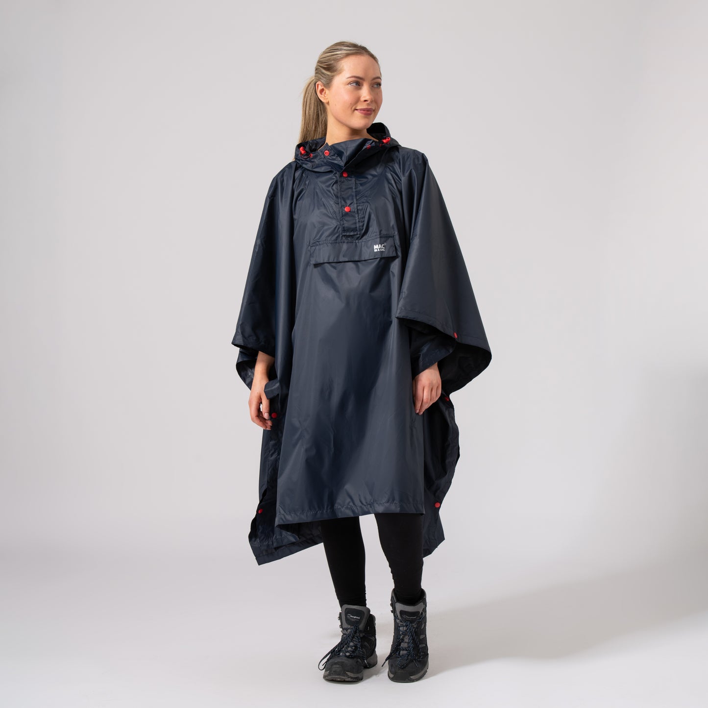 Poncho Packable Waterproof Cape - Navy