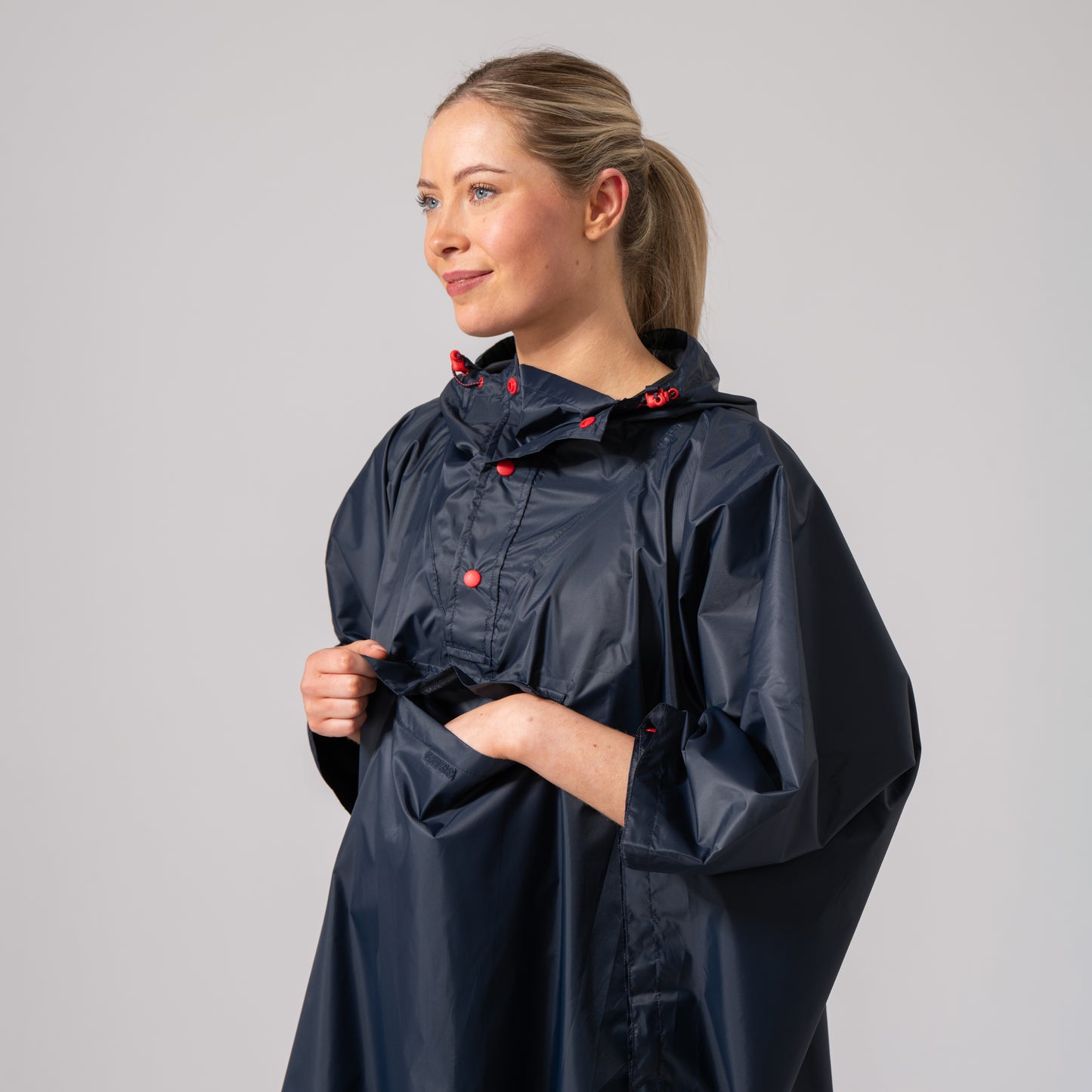 Poncho Packable Waterproof Cape - Navy