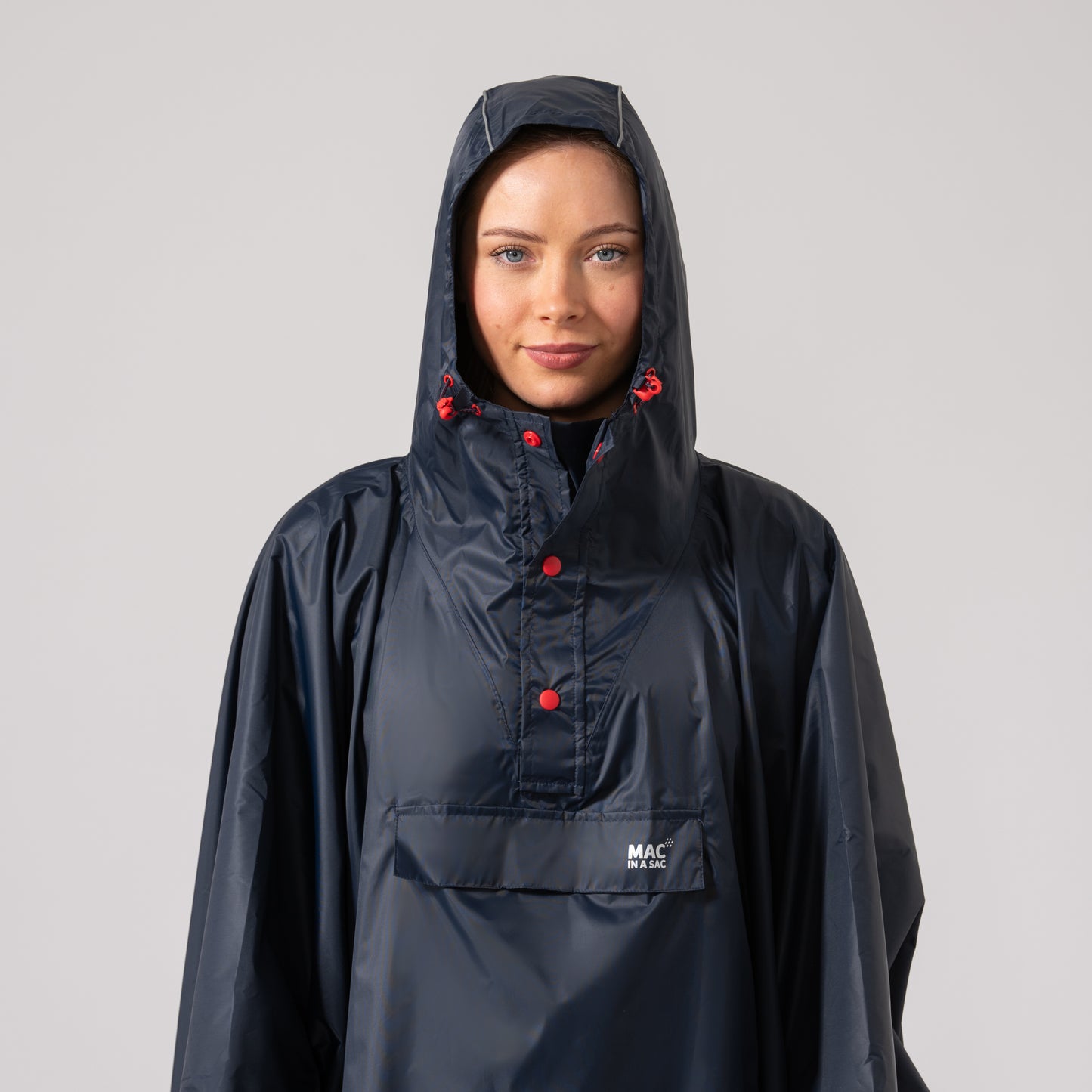Poncho Packable Waterproof Cape - Navy