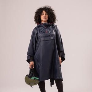 Poncho Packable Waterproof Cape - Navy