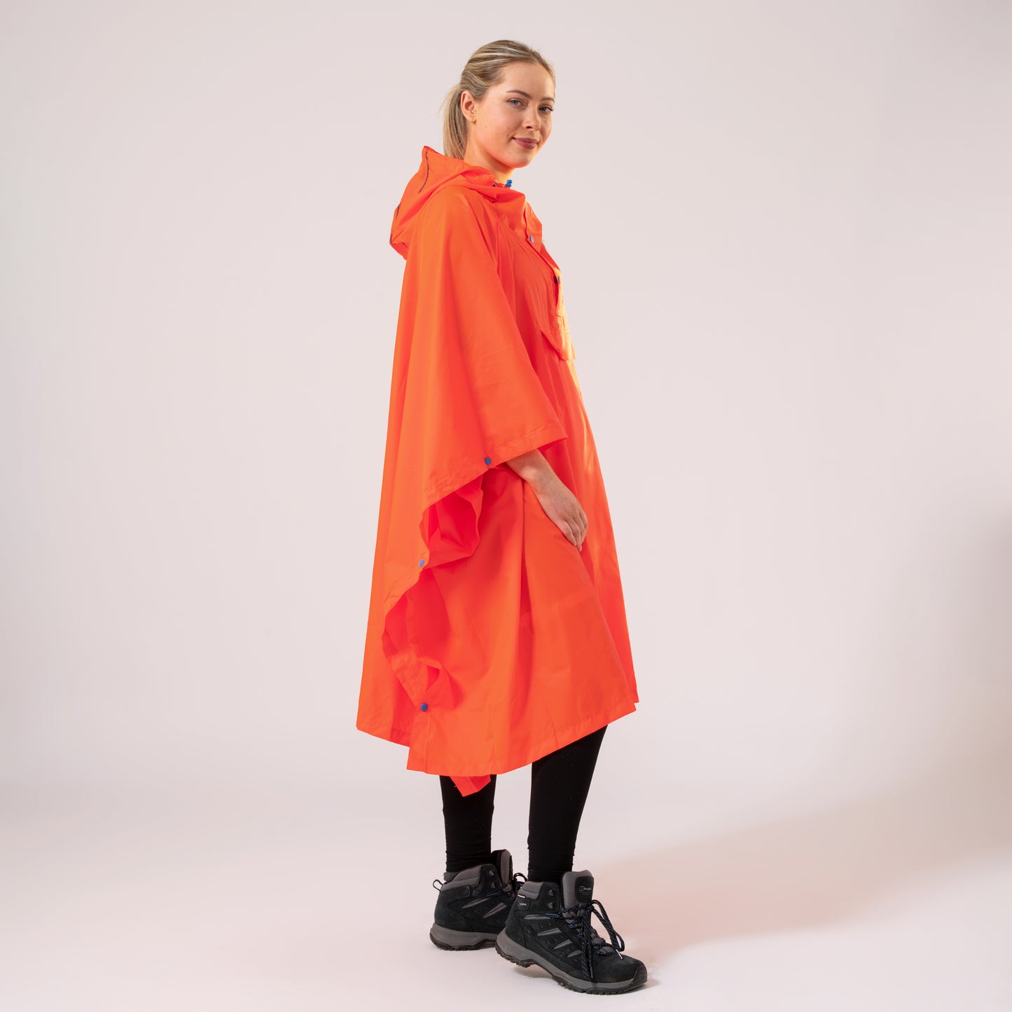 Poncho Packable Waterproof Cape - Neon Orange