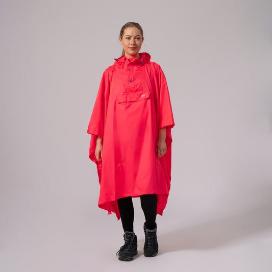 Poncho Packable Waterproof Cape - Neon Watermelon