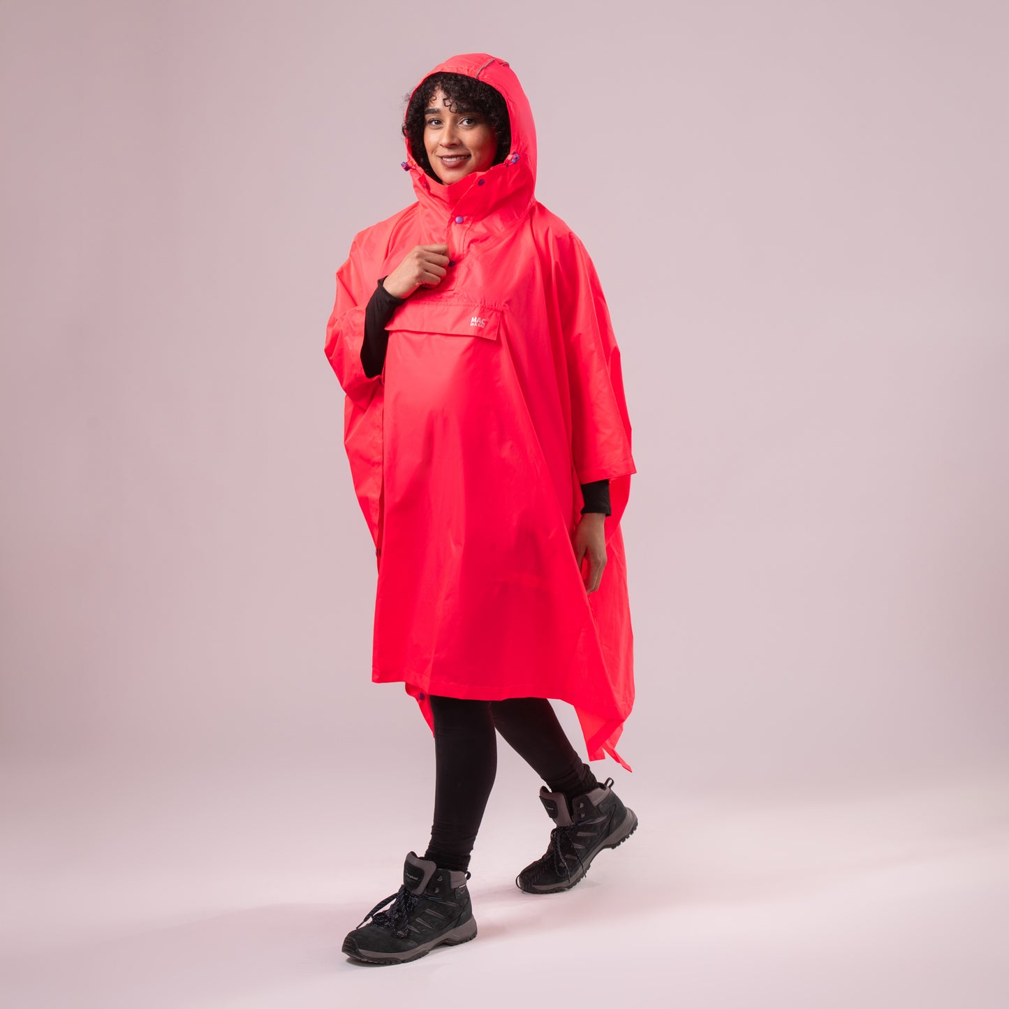 Poncho Packable Waterproof Cape - Neon Watermelon
