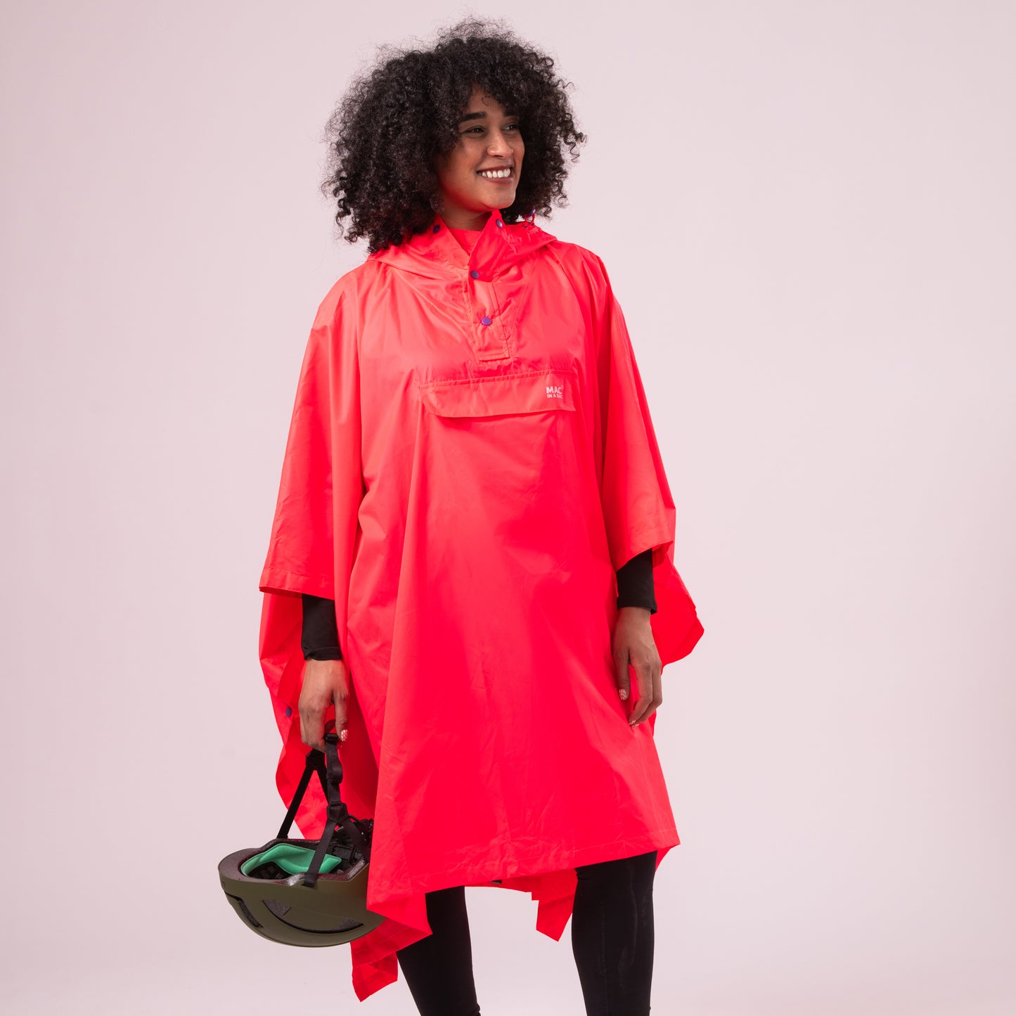 Poncho Packable Waterproof Cape - Neon Watermelon