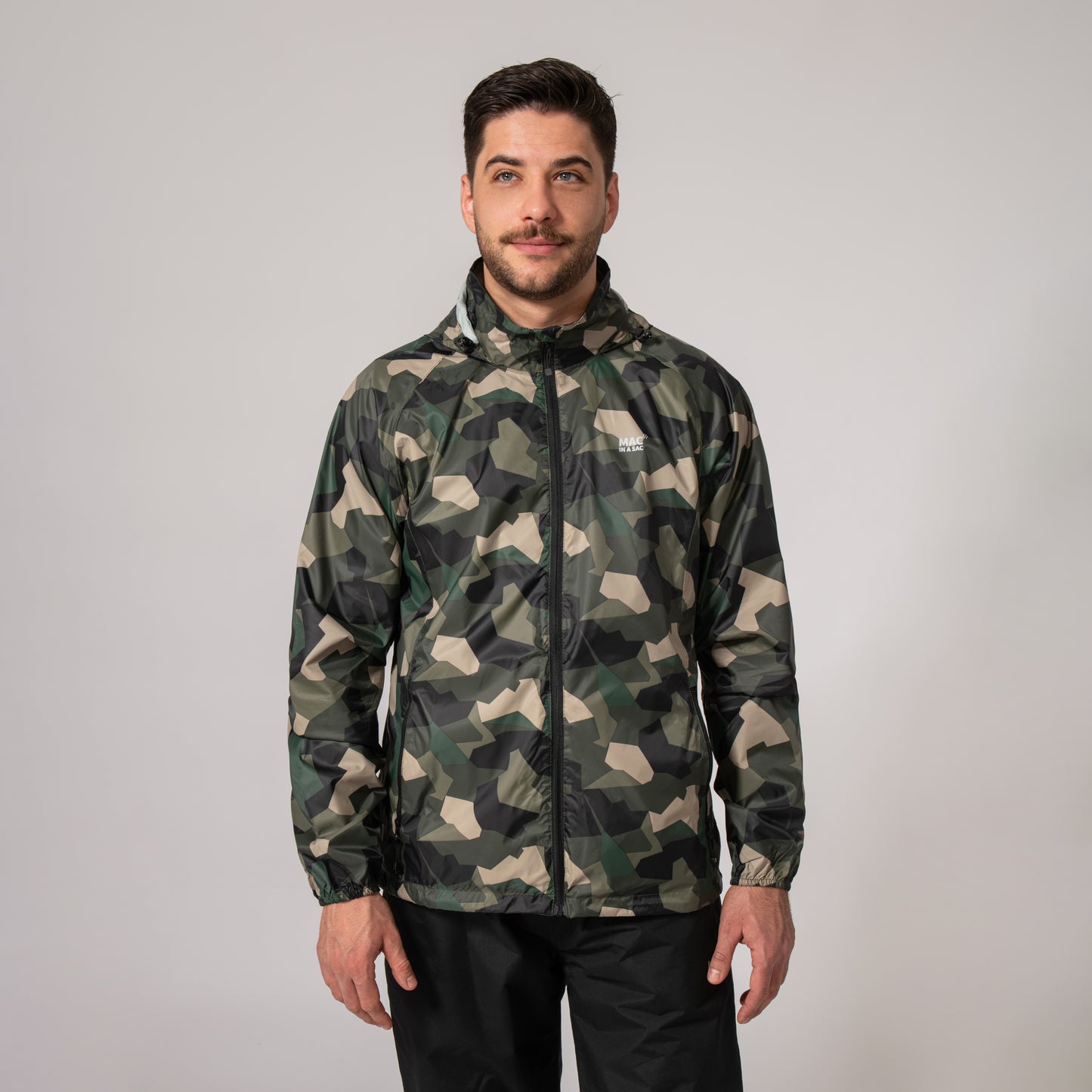 Origin Packable Waterproof Jacket - Green Camo