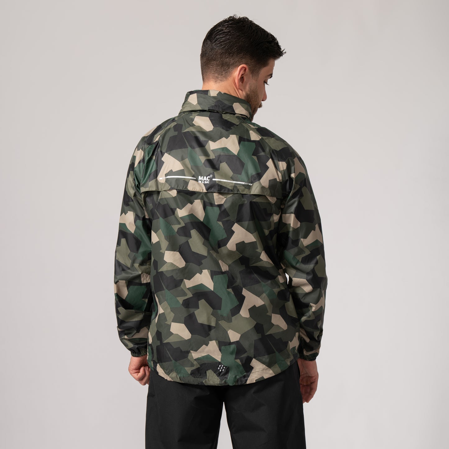 Origin Packable Waterproof Jacket - Green Camo