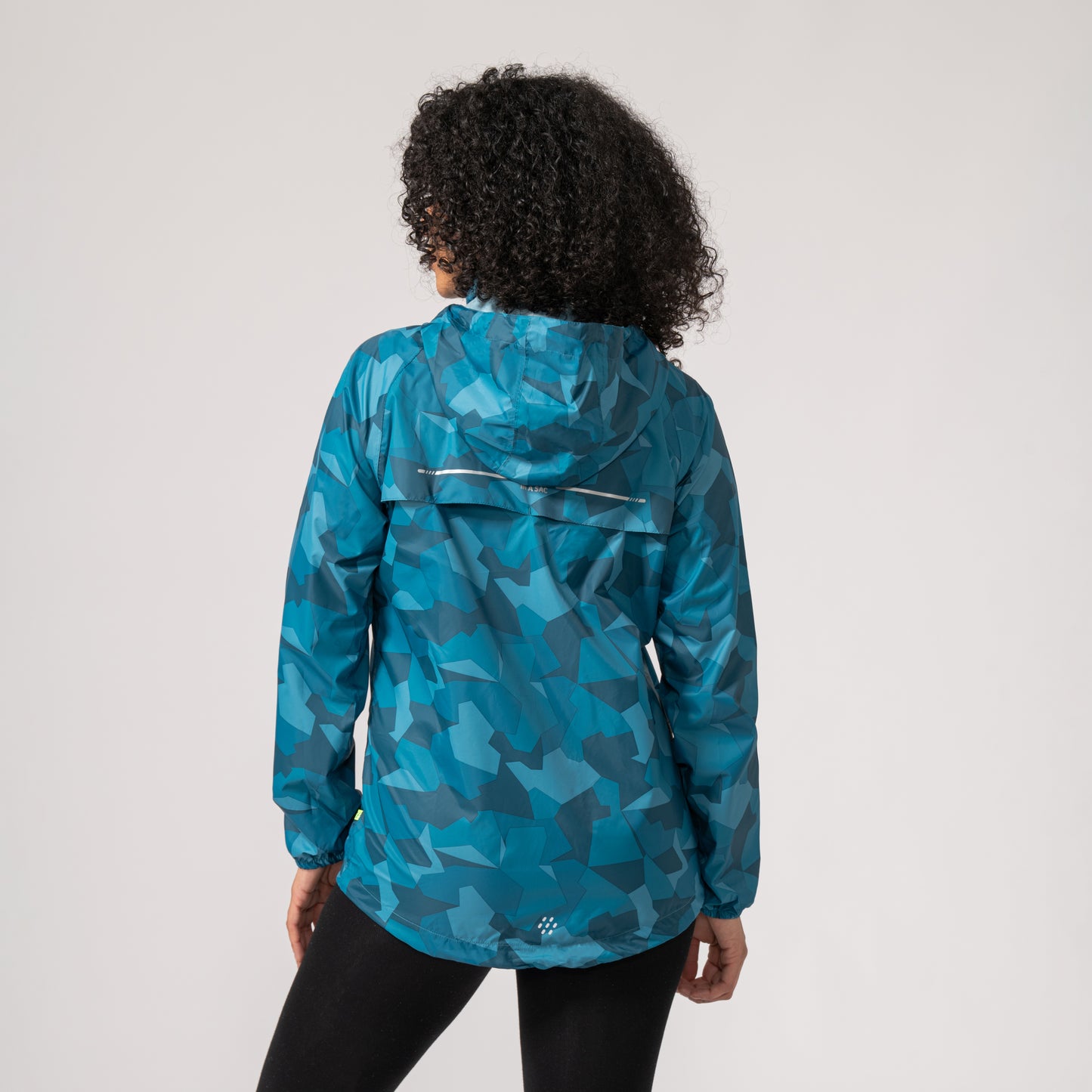 Origin Packable Waterproof Jacket - Teal Camo Tonal Zip