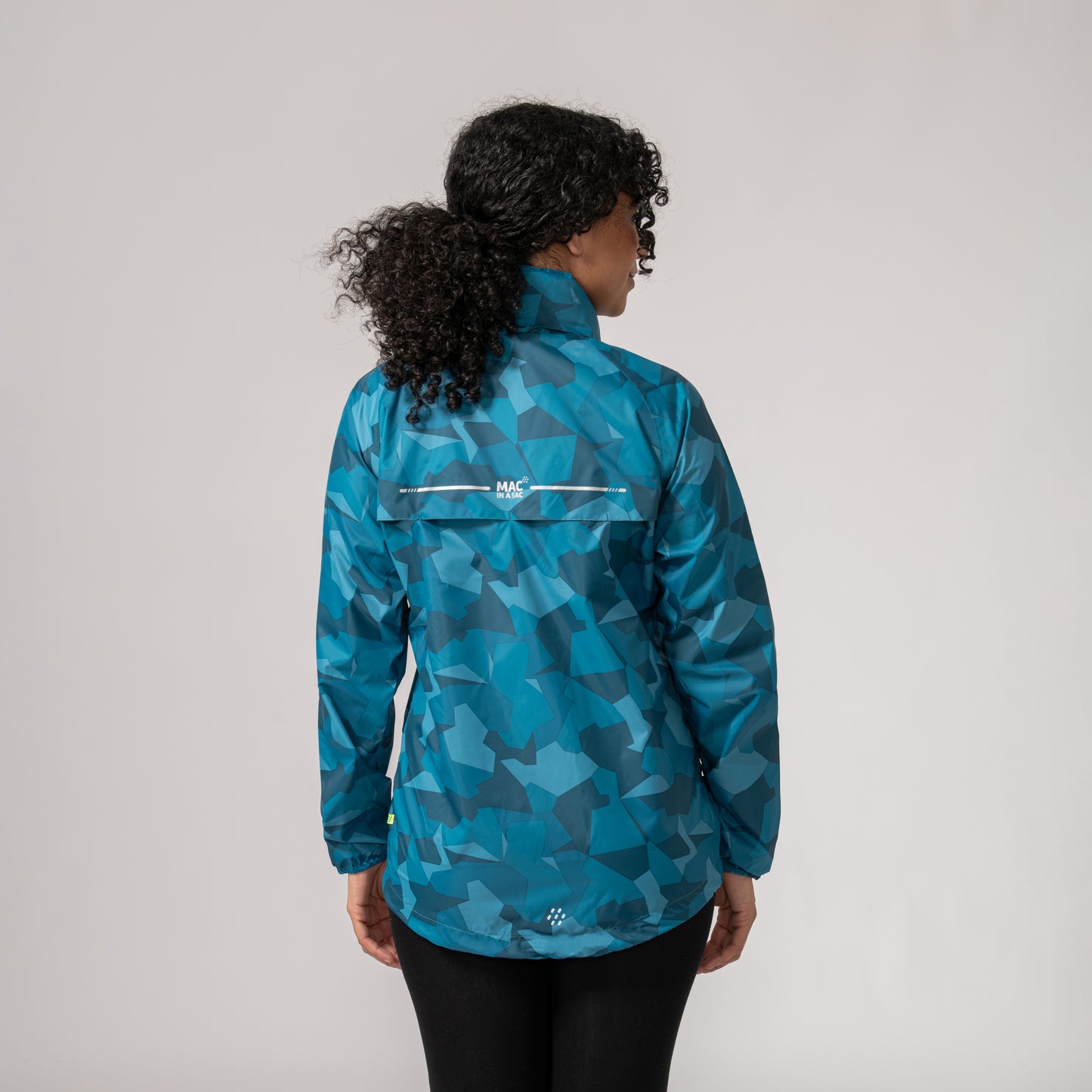 Origin Packable Waterproof Jacket - Teal Camo Tonal Zip
