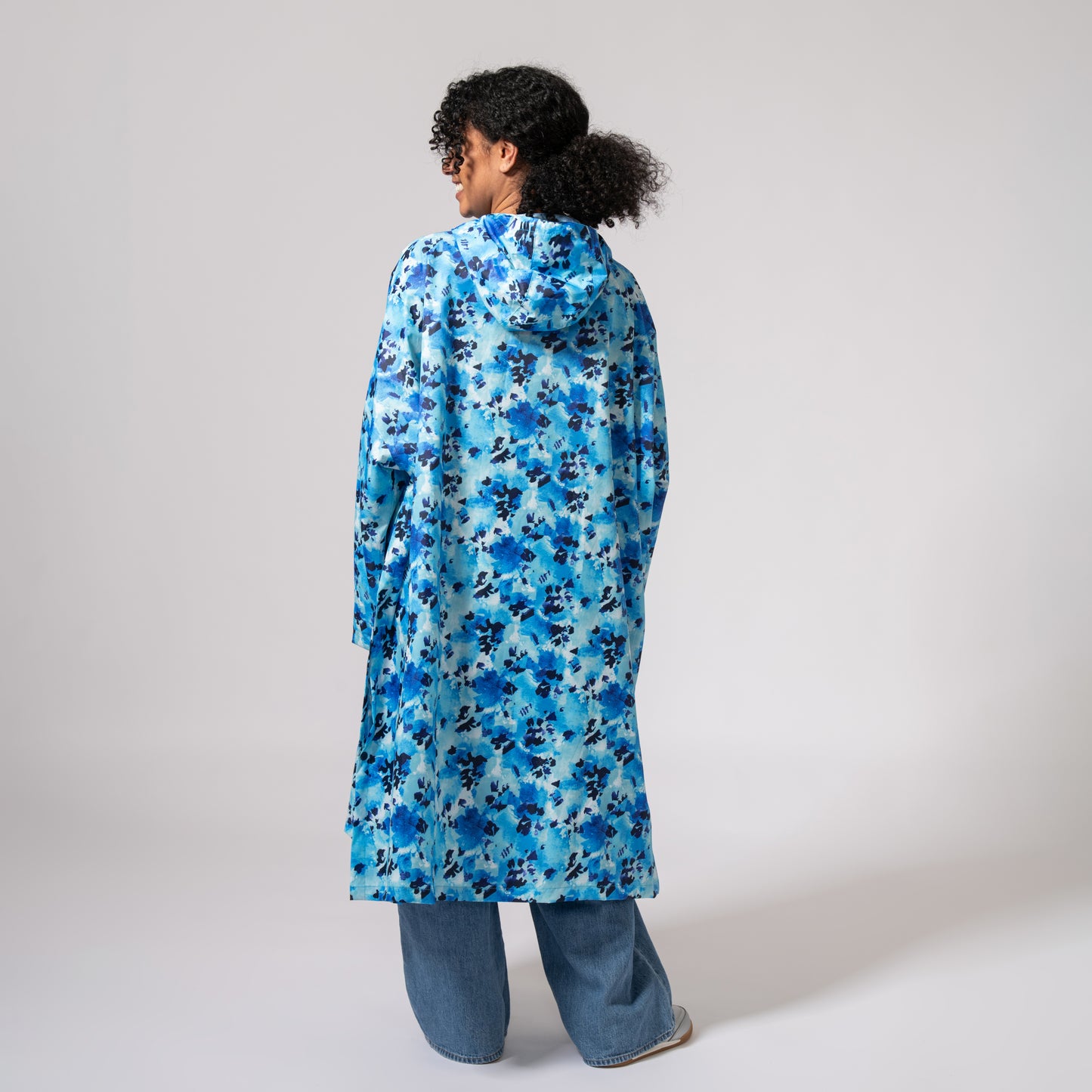 Poncho Packable Waterproof Cape - Blue Daze
