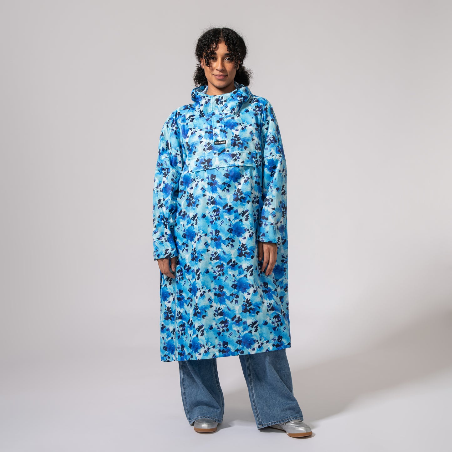 Poncho Packable Waterproof Cape - Blue Daze