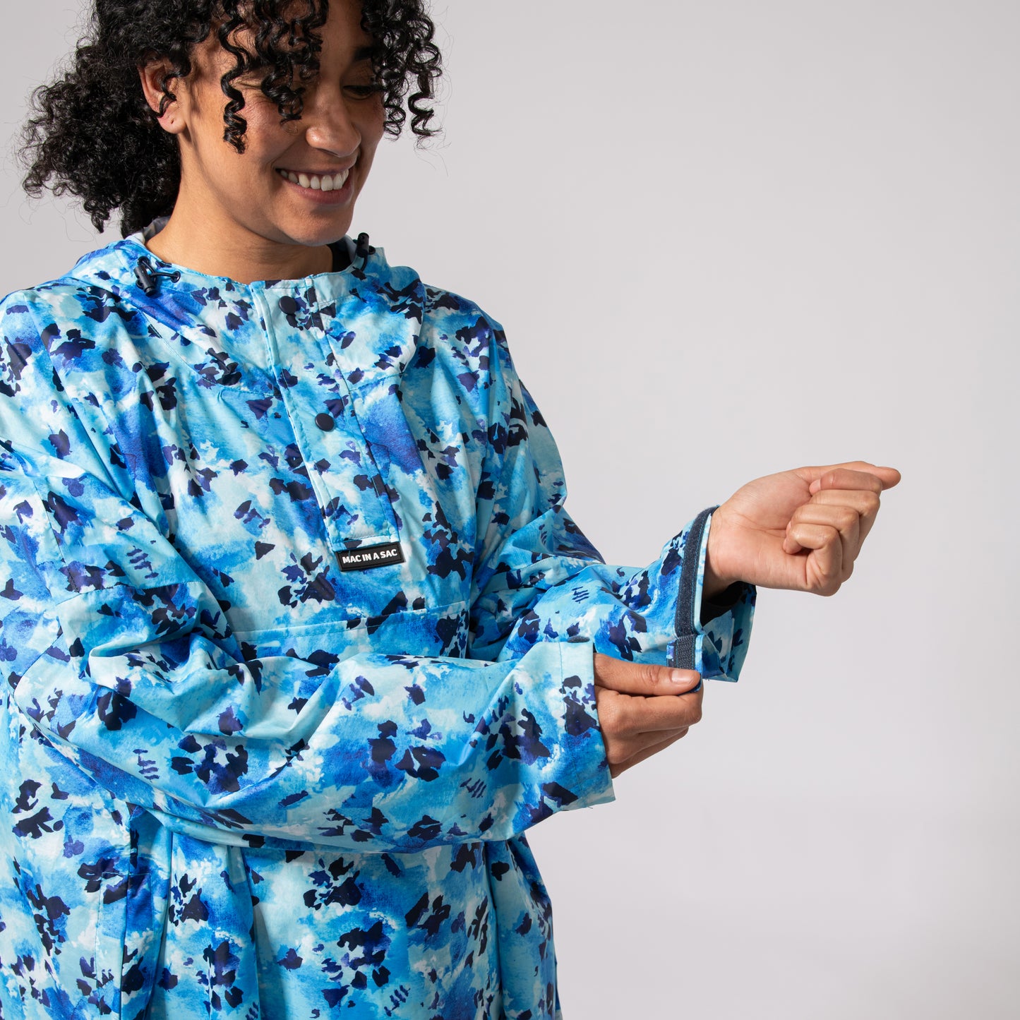 Poncho Packable Waterproof Cape - Blue Daze