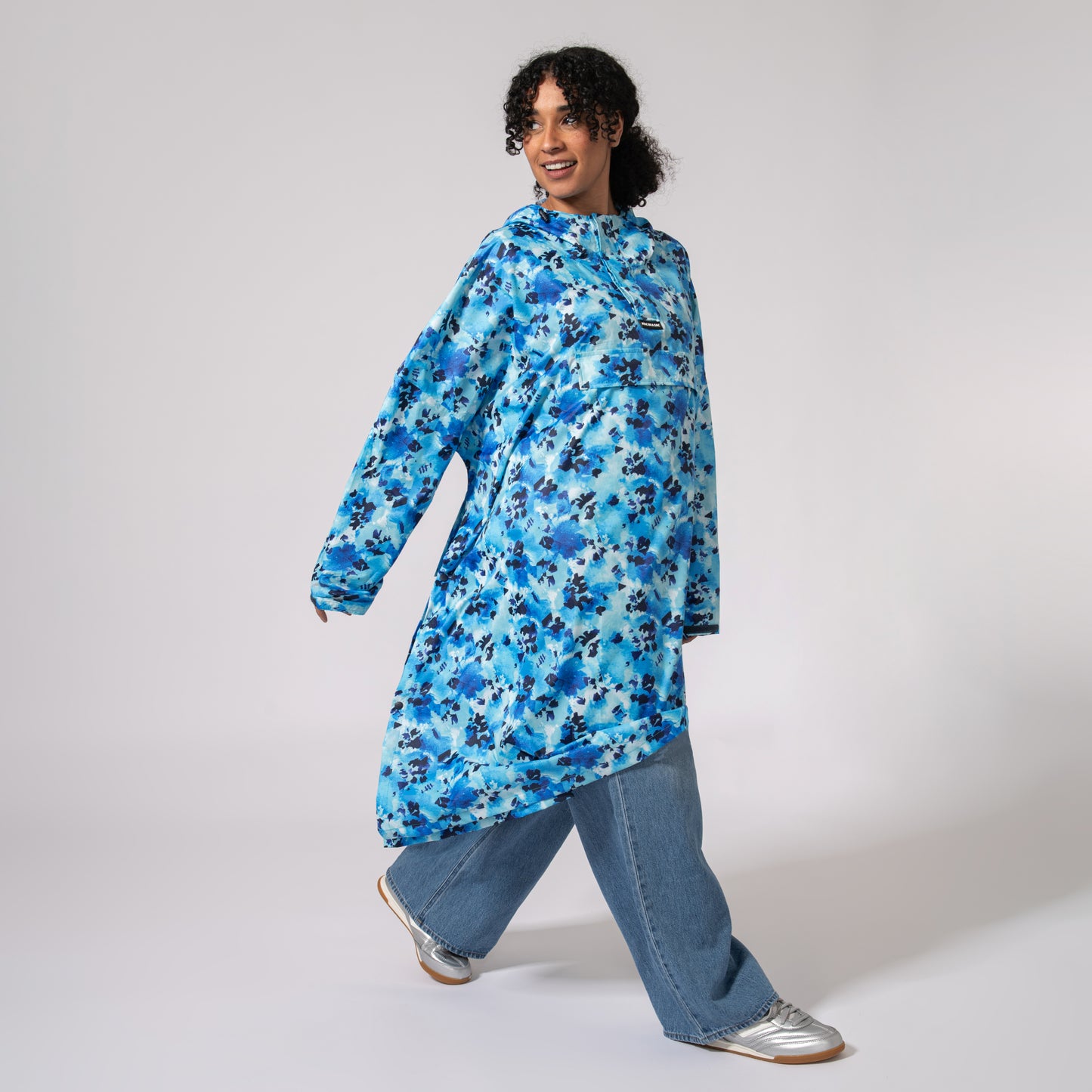Poncho Packable Waterproof Cape - Blue Daze