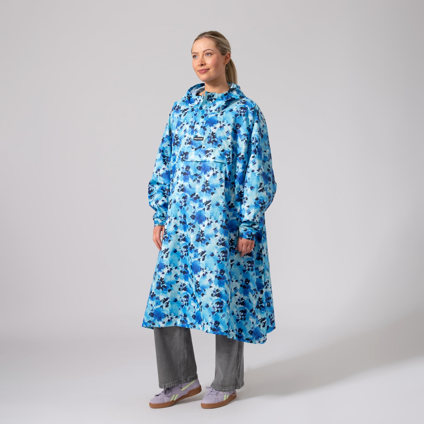 Poncho Packable Waterproof Cape - Blue Daze