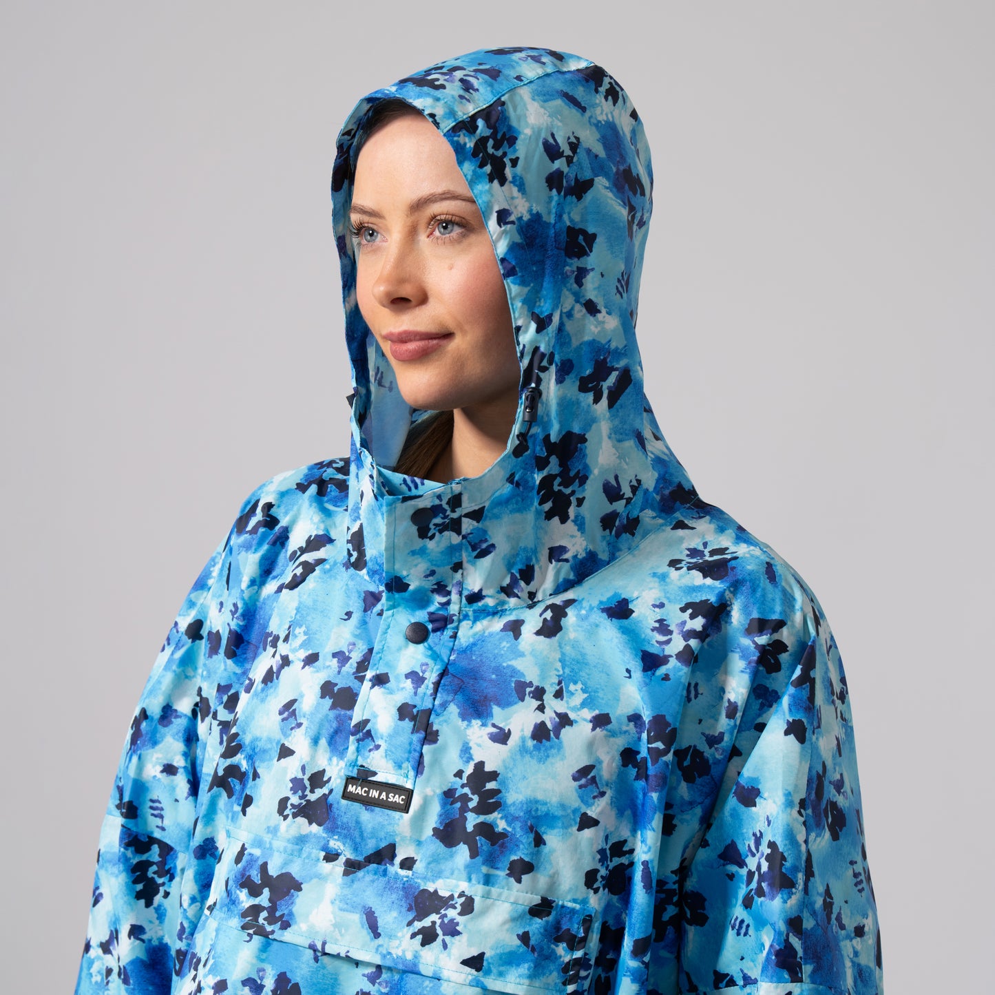 Poncho Packable Waterproof Cape - Blue Daze