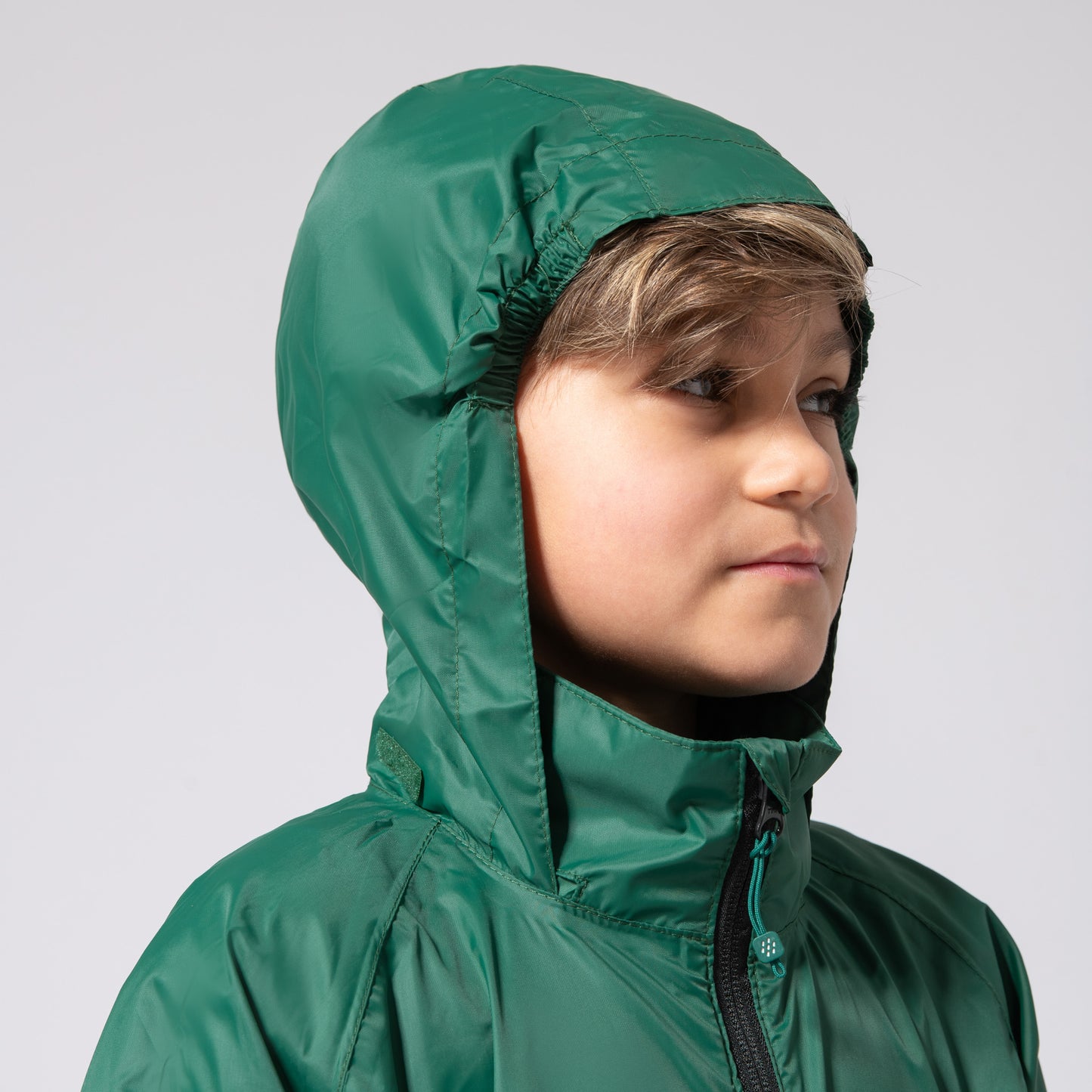 Origin Mini Packable Waterproof Kids Jacket - Bottle Green