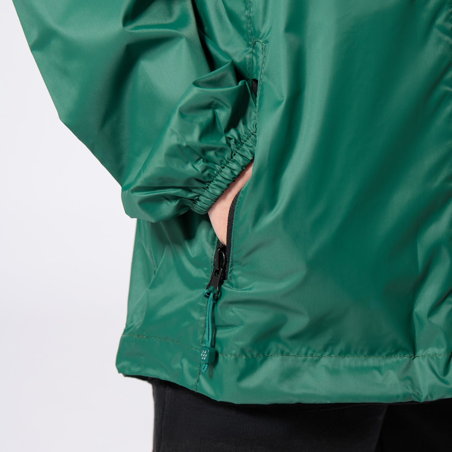 Origin Mini Packable Waterproof Kids Jacket - Bottle Green
