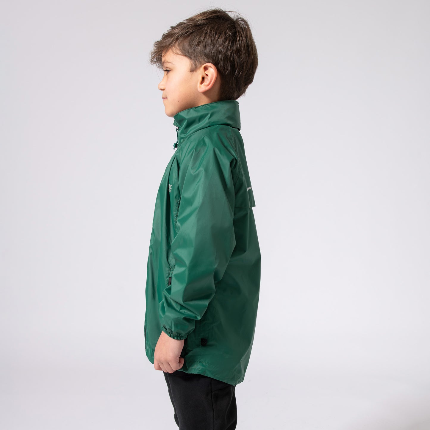 Origin Mini Packable Waterproof Kids Jacket - Bottle Green