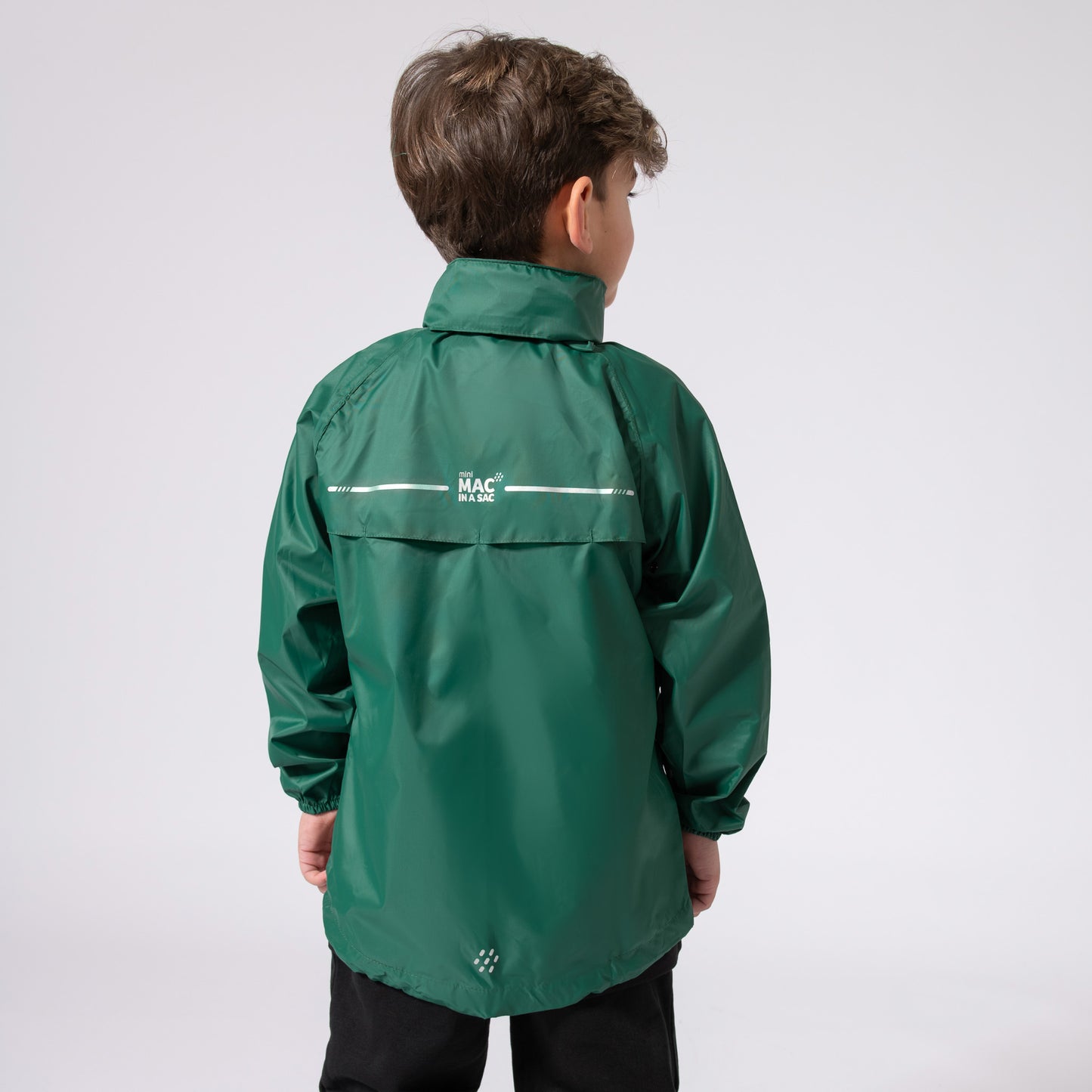 Origin Mini Packable Waterproof Kids Jacket - Bottle Green