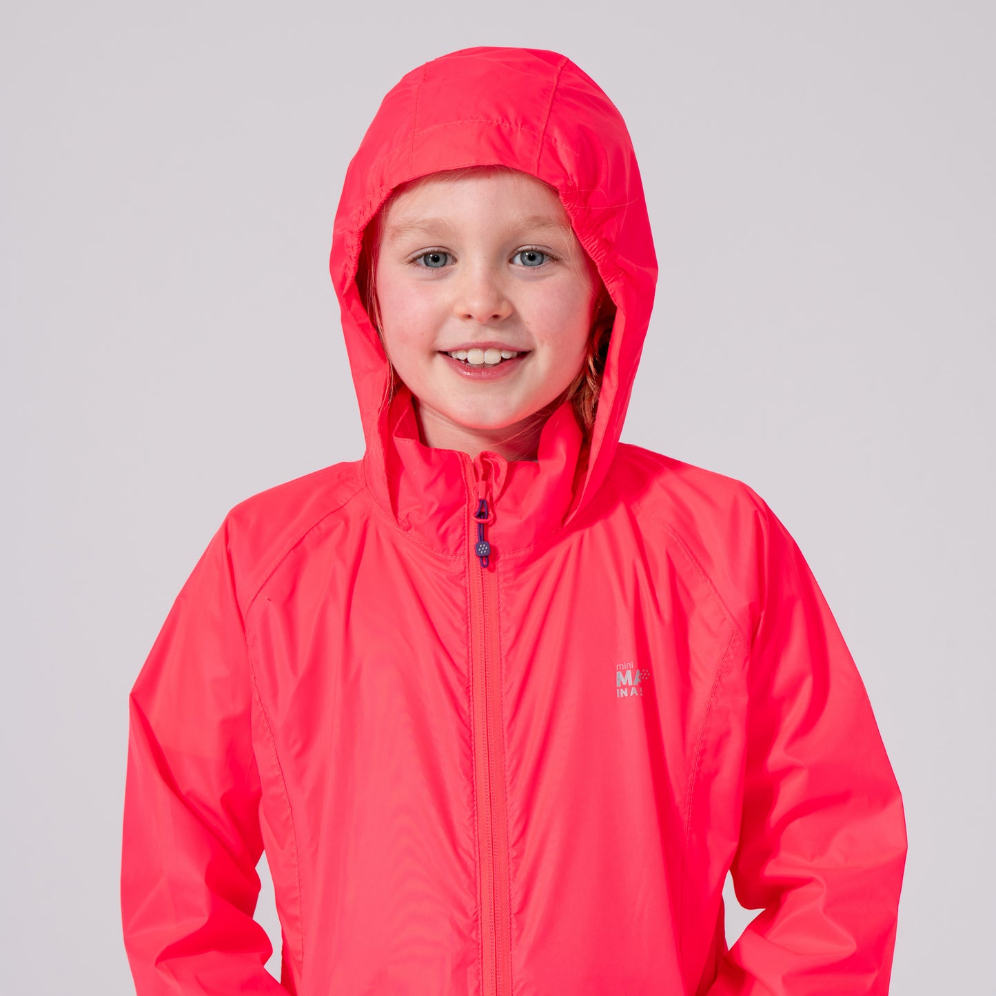 Origin Mini Packable Waterproof Kids Jacket - Neon Watermelon