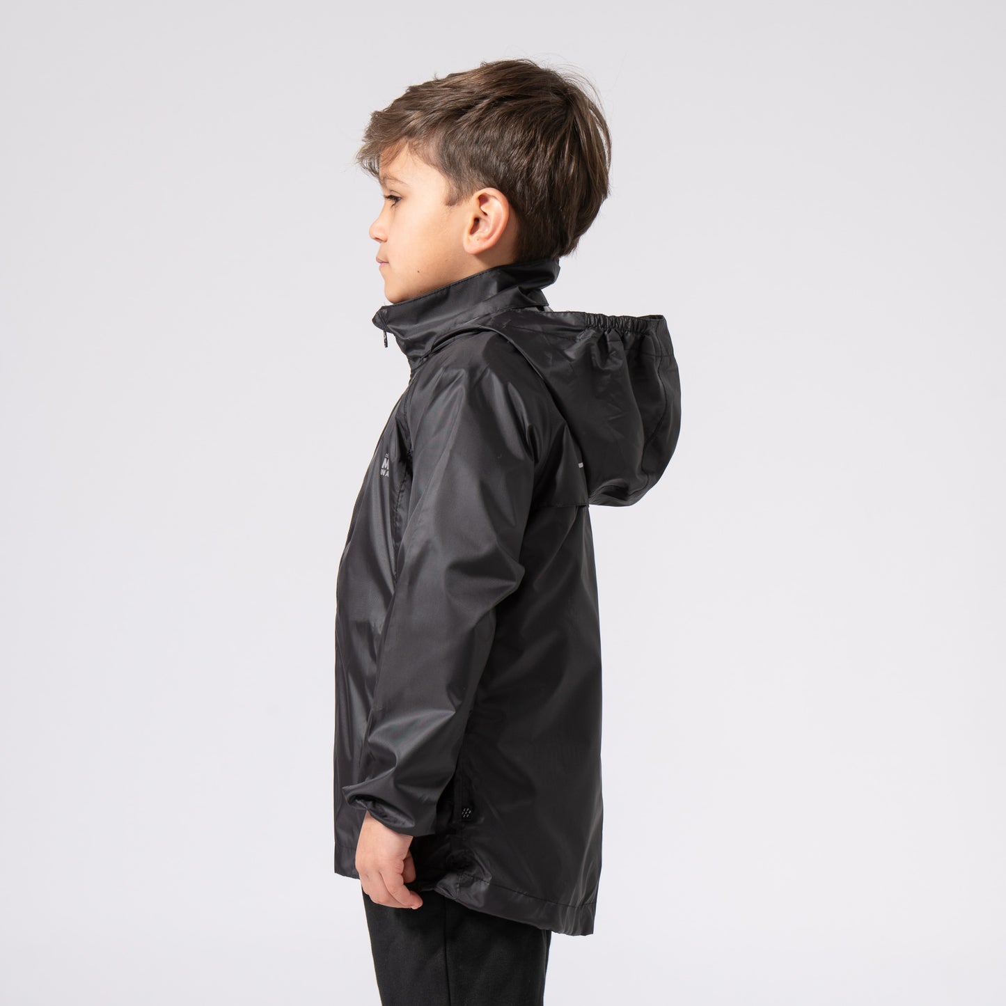 Origin Mini Packable Waterproof Kids Jacket - Black