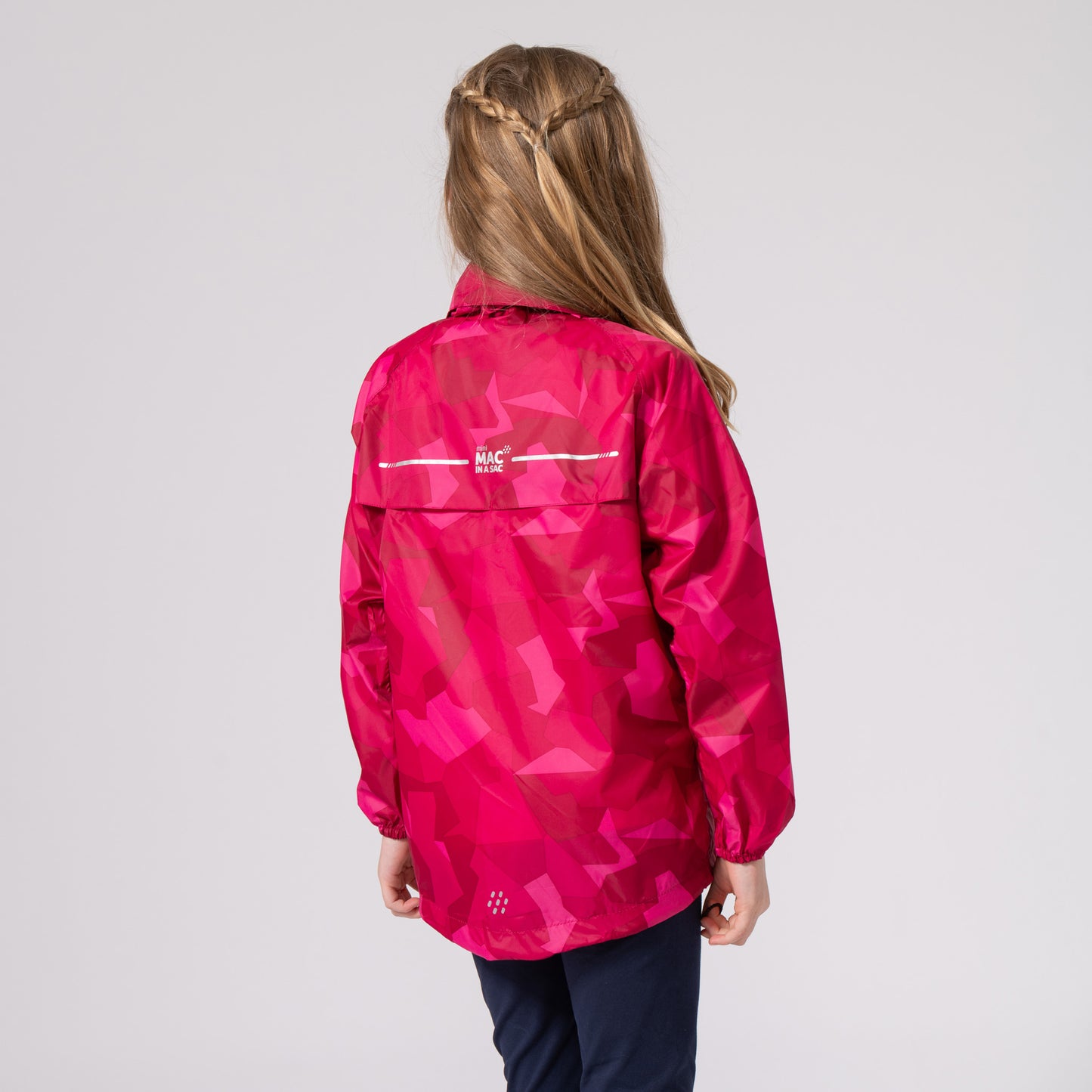 Origin Mini Packable Waterproof Kids Jacket -  Pink Camo Tonal Zip