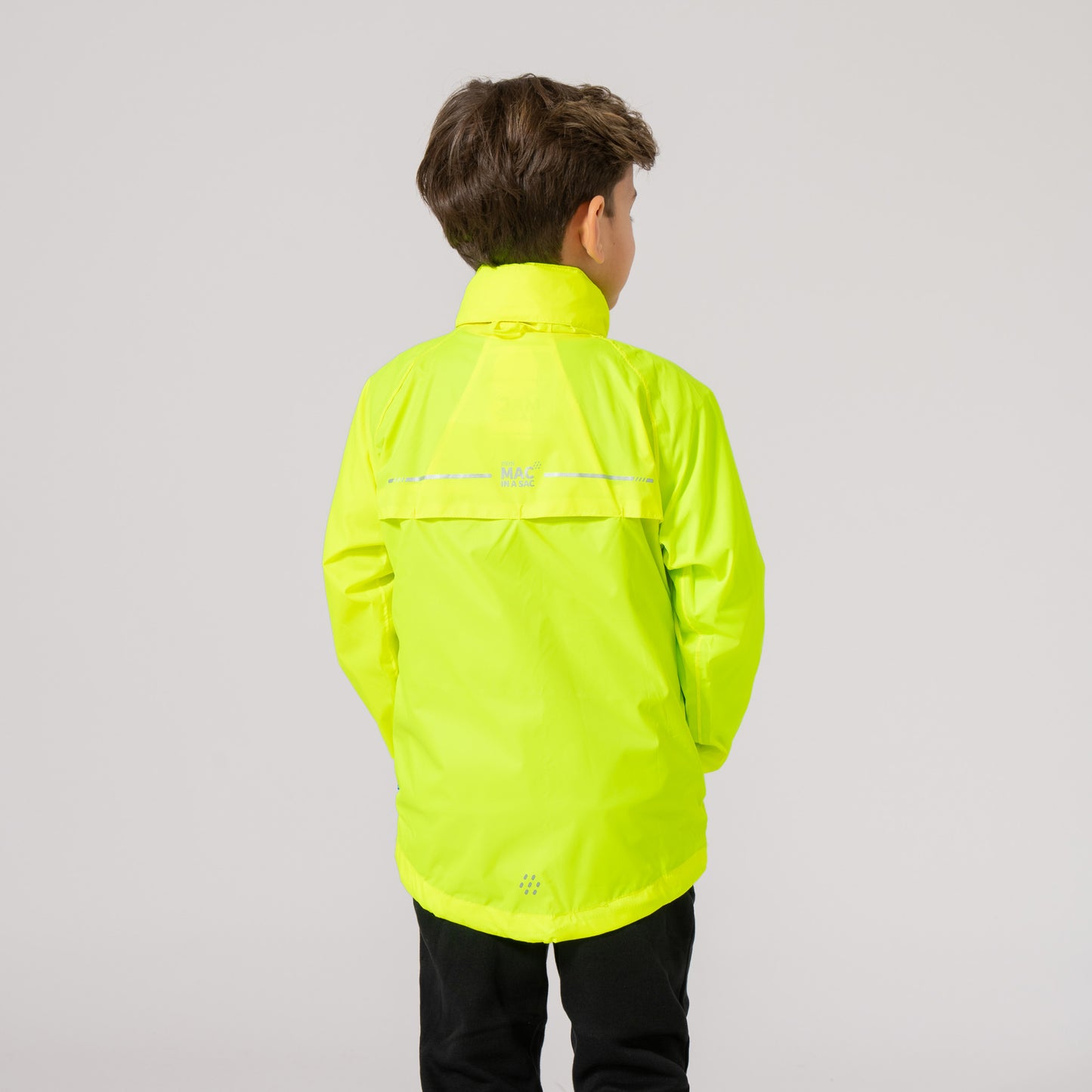 Origin Mini Packable Waterproof Kids Jacket - Neon Yellow