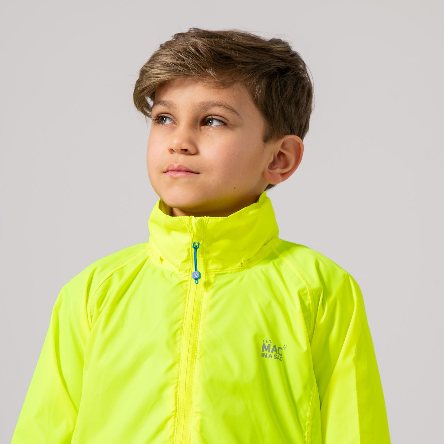 Origin Mini Packable Waterproof Kids Jacket - Neon Yellow