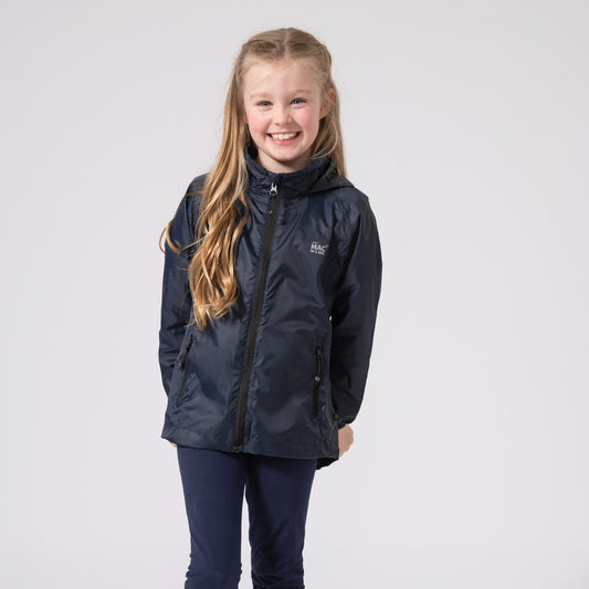 Origin Mini Packable Waterproof Kids Jacket - Navy