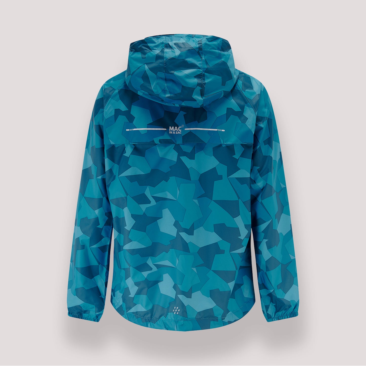 Origin Packable Waterproof Jacket - Teal Camo Tonal Zip