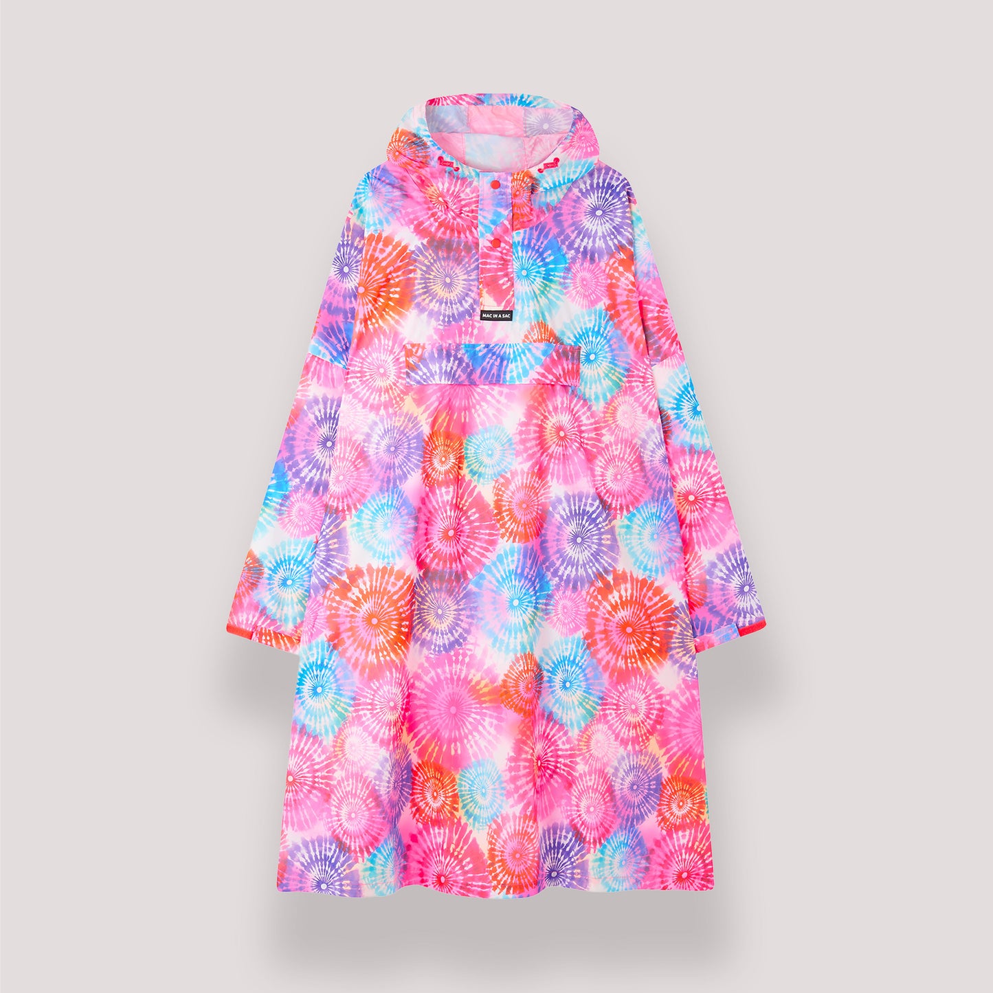 Poncho Packable Waterproof Cape - Tie Dye