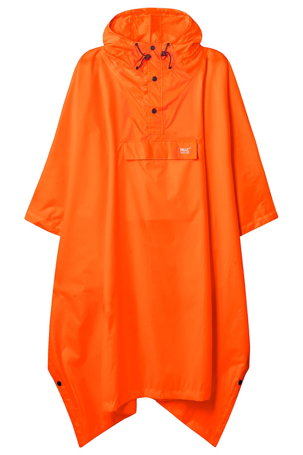 Poncho Packable Waterproof Cape - Neon Orange