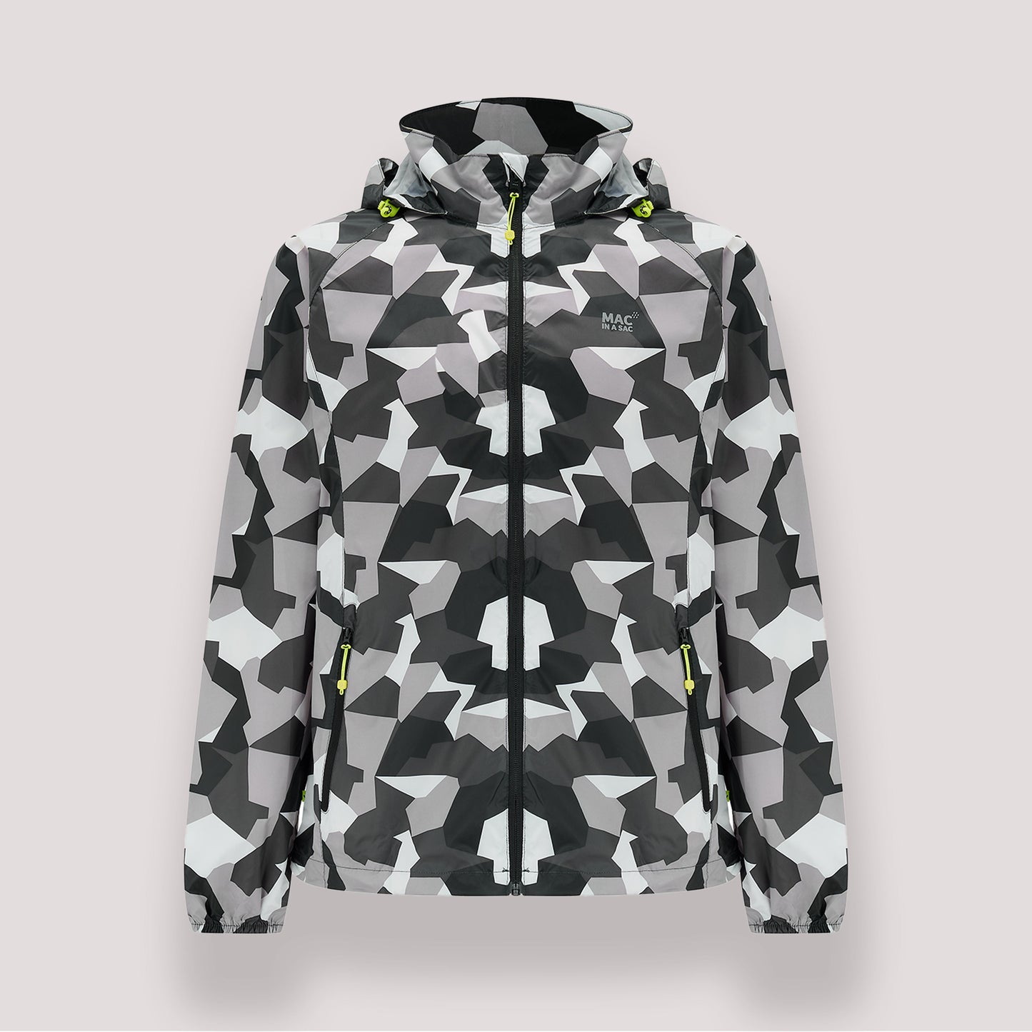 Origin Packable Waterproof Jacket - White Camo Tonal Zip
