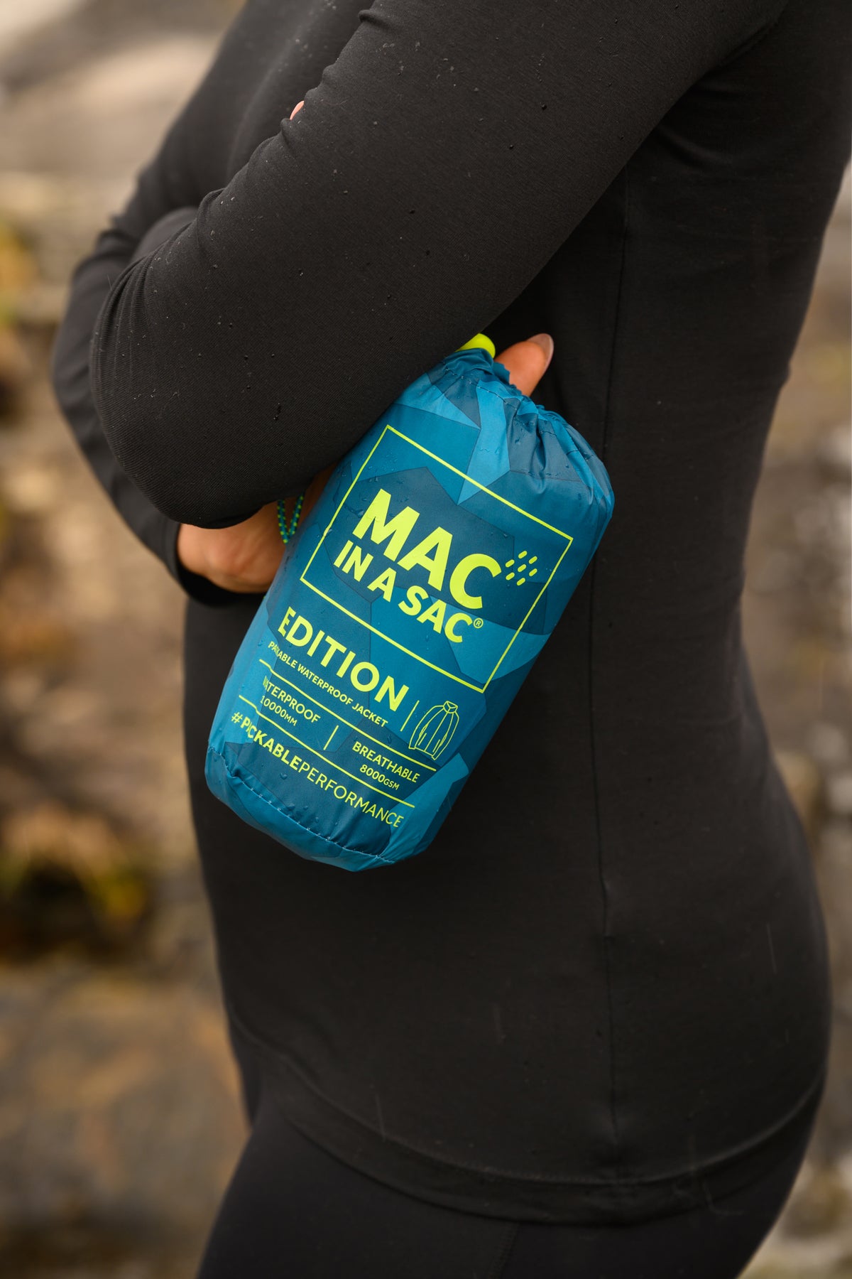 Origin Packable Waterproof Jacket - Teal Camo