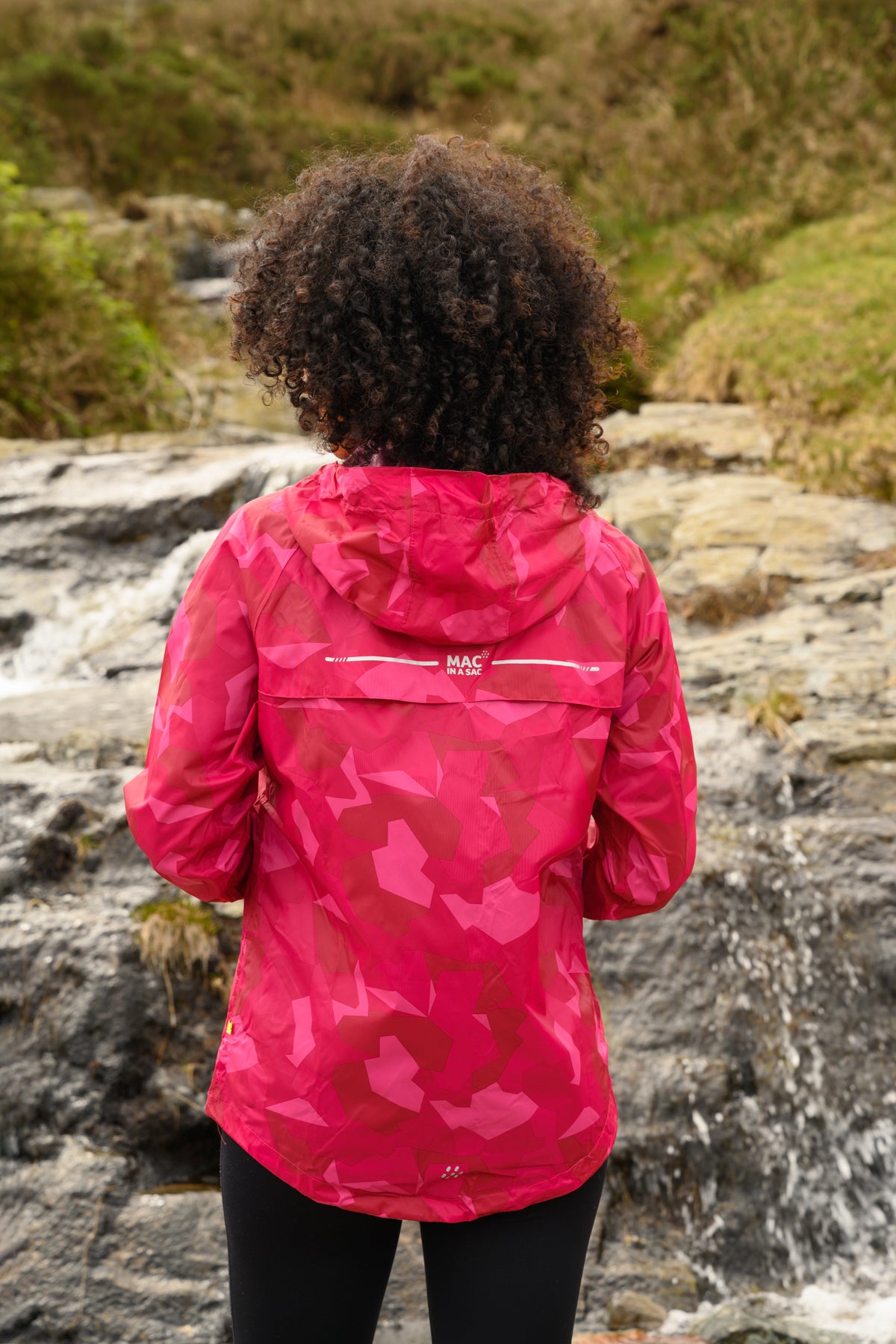 Origin Packable Waterproof Jacket - Pink Camo